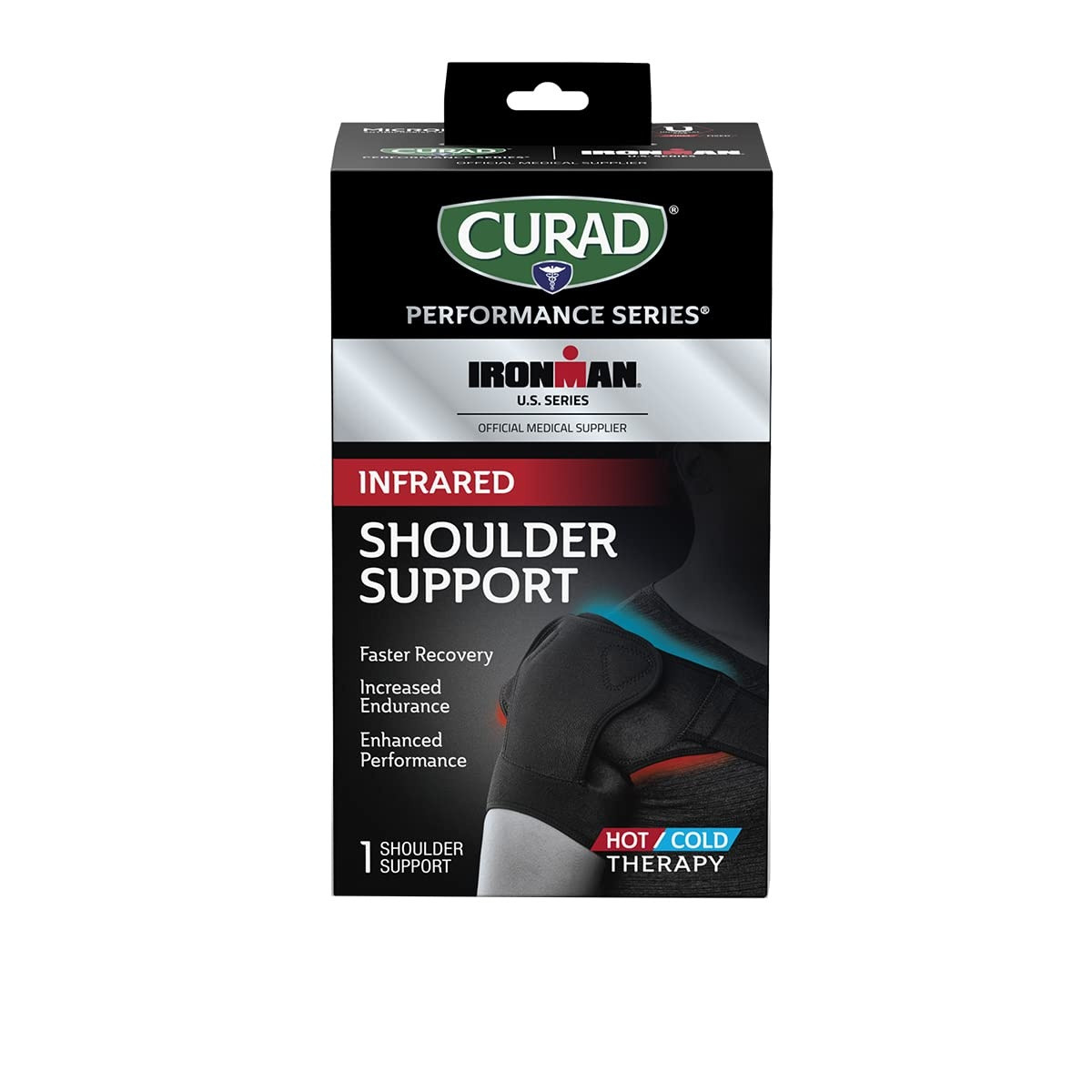 Curad Performance Series Ironman Infrared Shoulder Support Hot/Cold Therapy