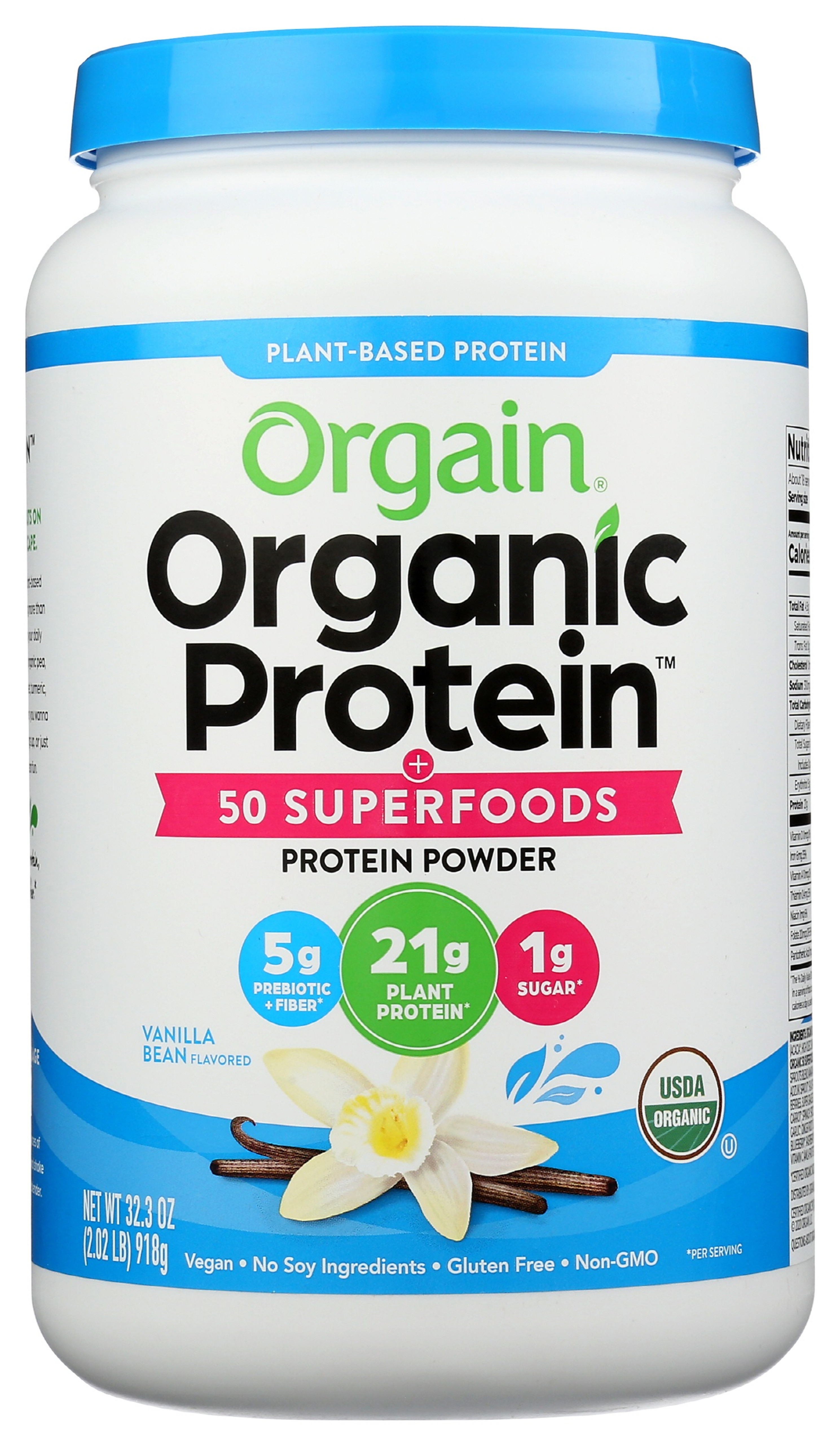 Orgain Organic Plant Based Protein + Superfoods Powder