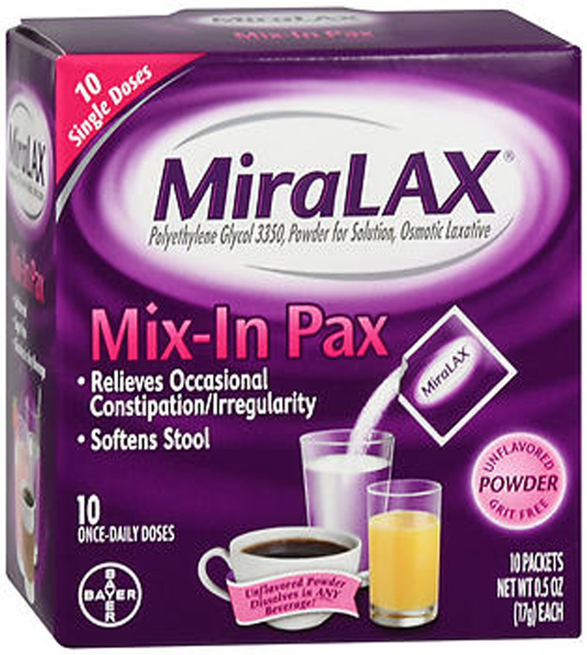 MiraLAX Mix-In Pax Laxative