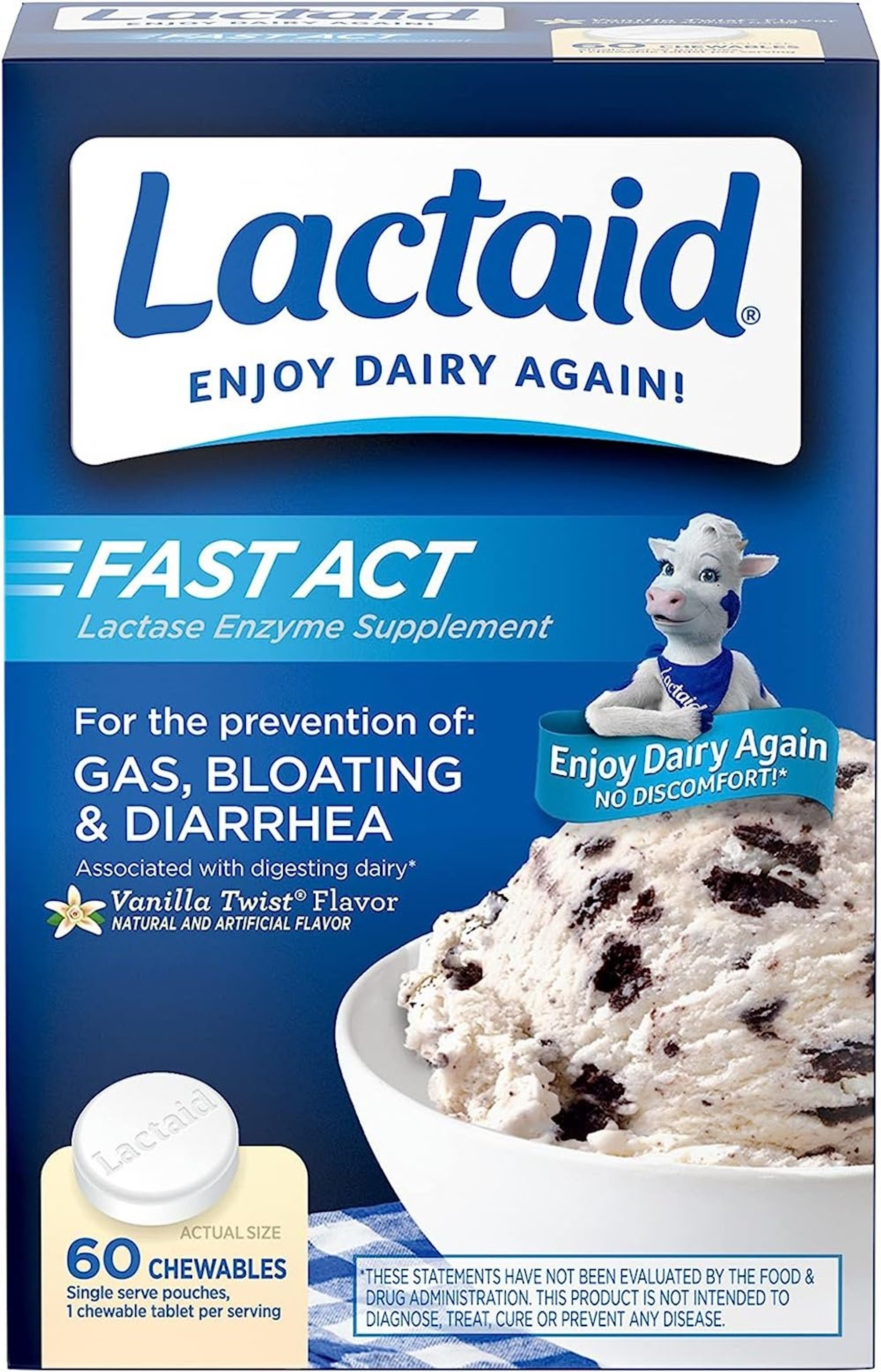 Lactaid Fast Act Lactose Relief Chewables