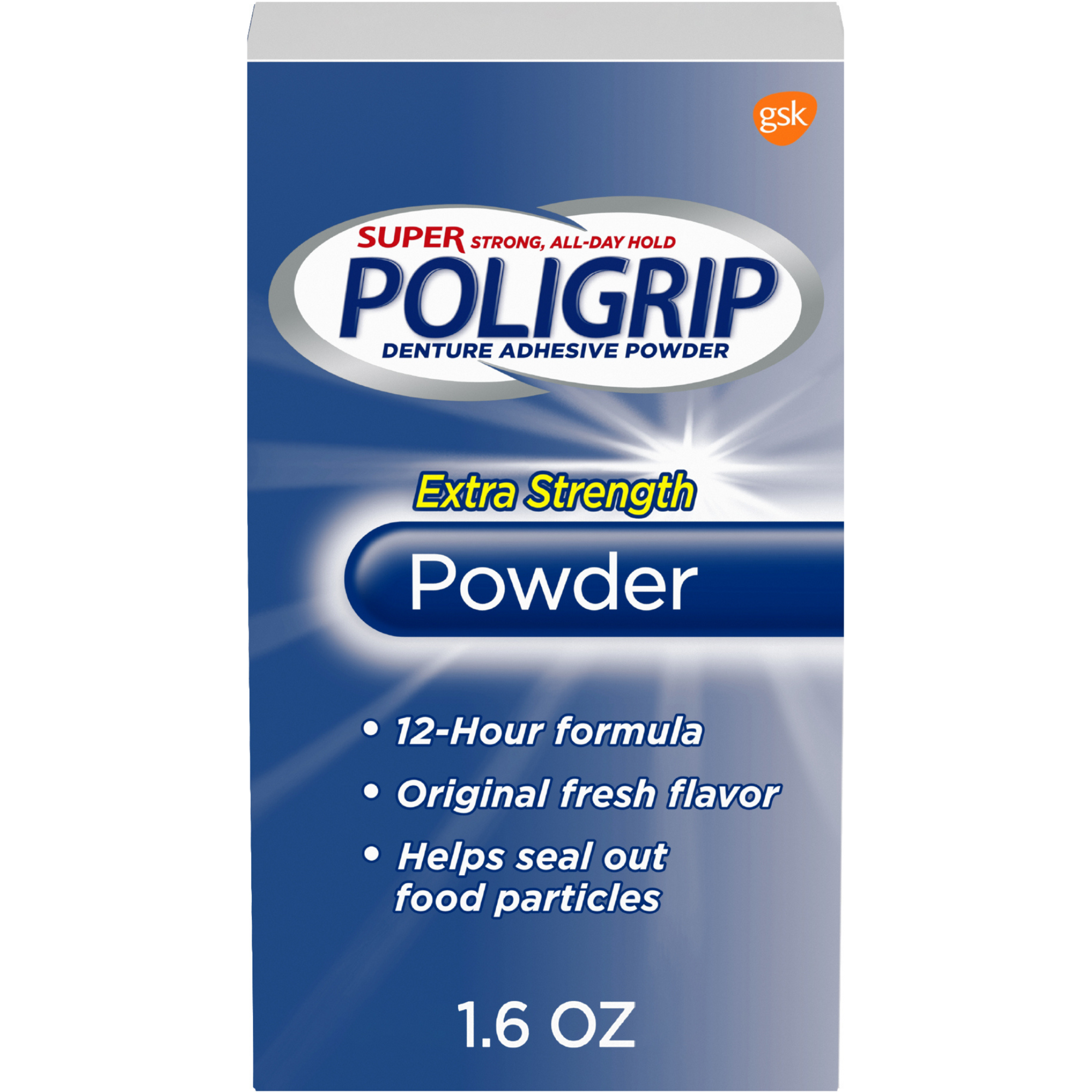Super Poligrip Extra Strength Denture Adhesive Powder