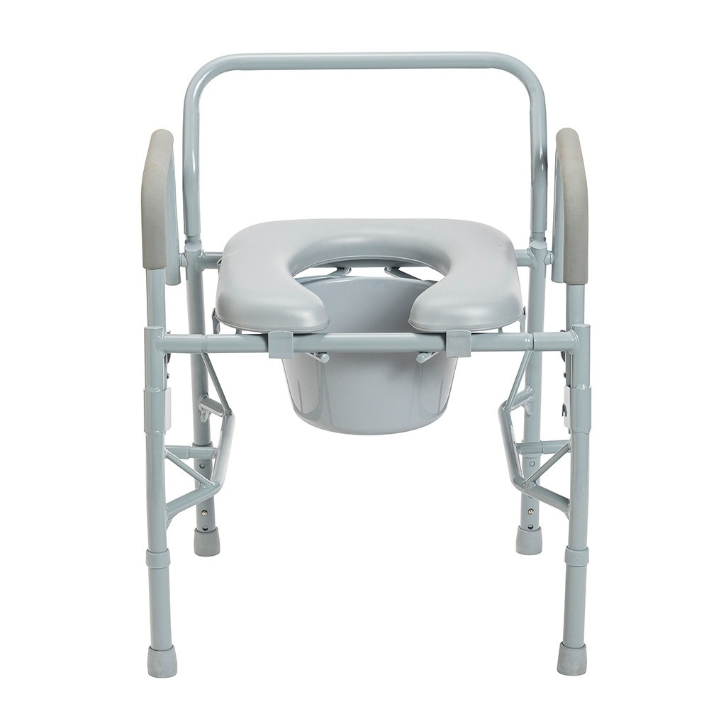 Drive Drop Arm Steel Commode