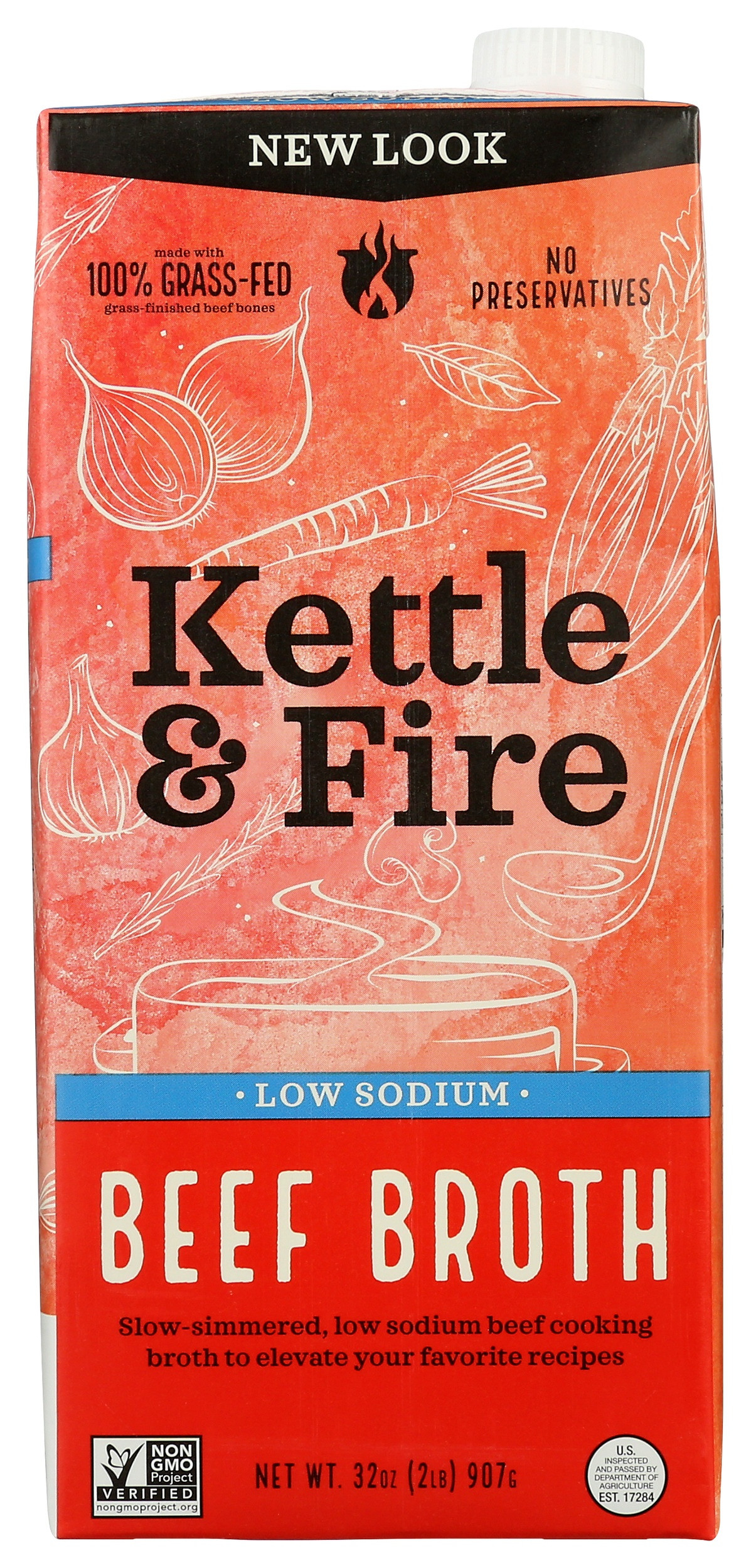 Kettle & Fire Low Sodium Beef Cooking Broth