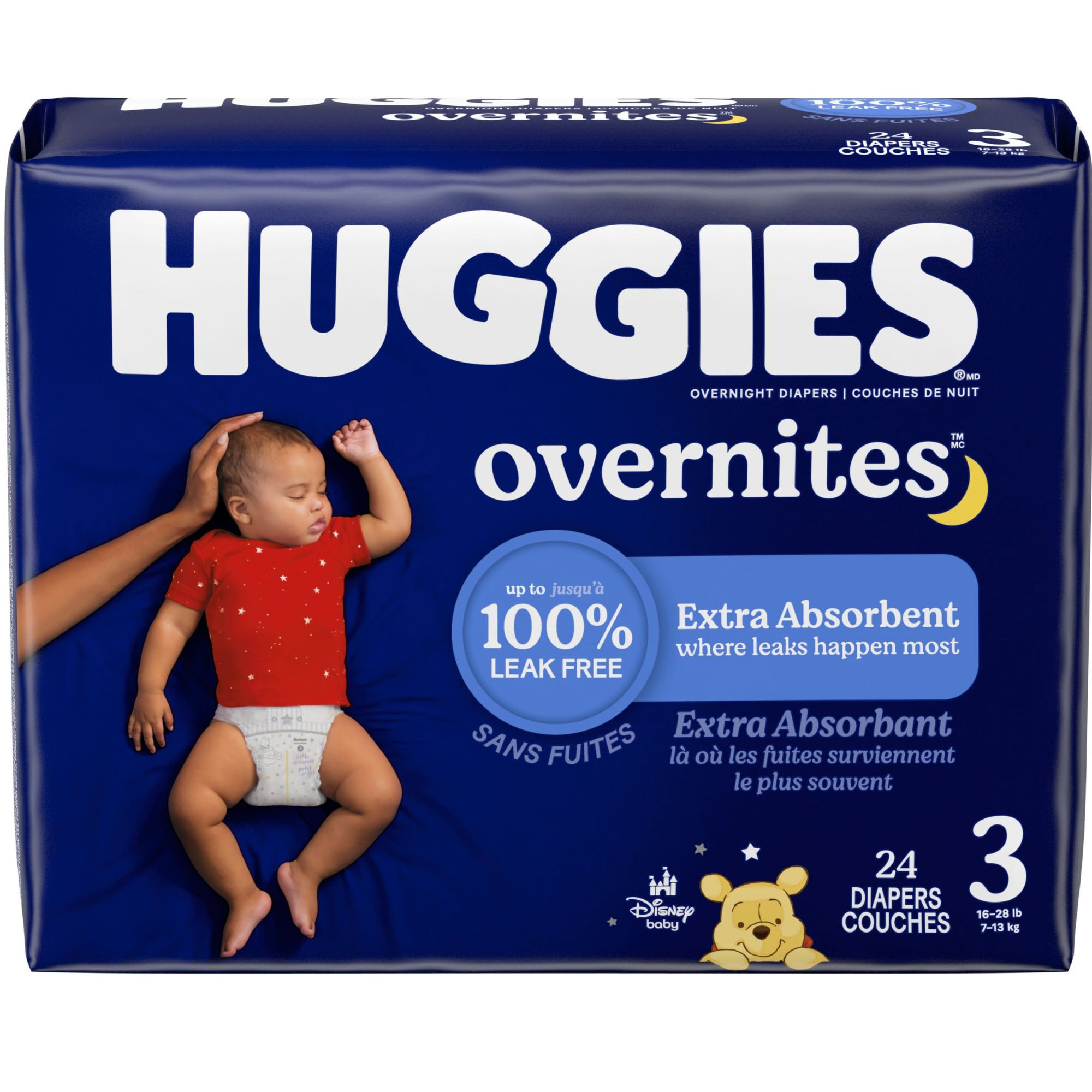 Huggies Overnites Baby Diapers with Tabs, Heavy Absorbency