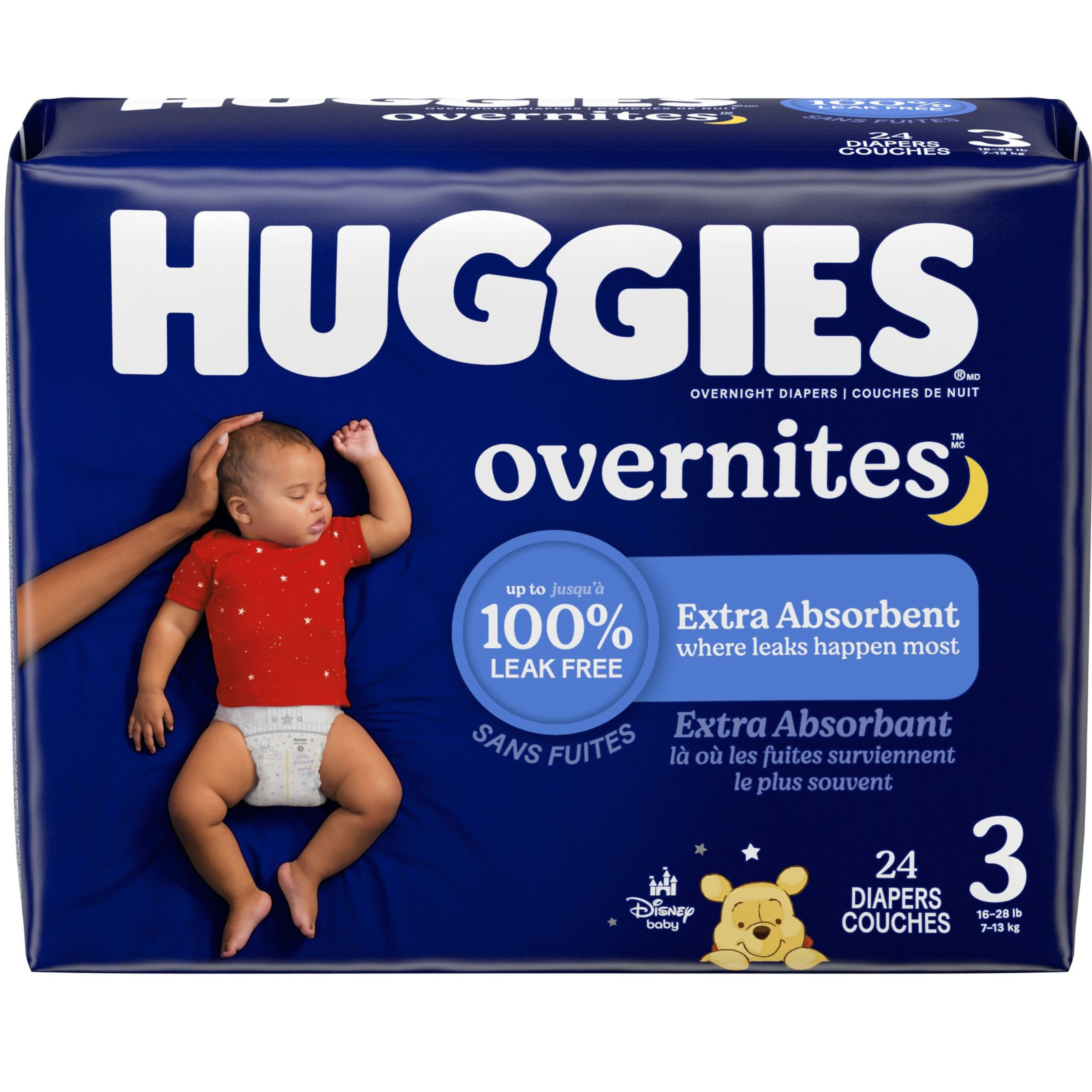 Huggies Overnites Baby Diapers with Tabs, Heavy Absorbency