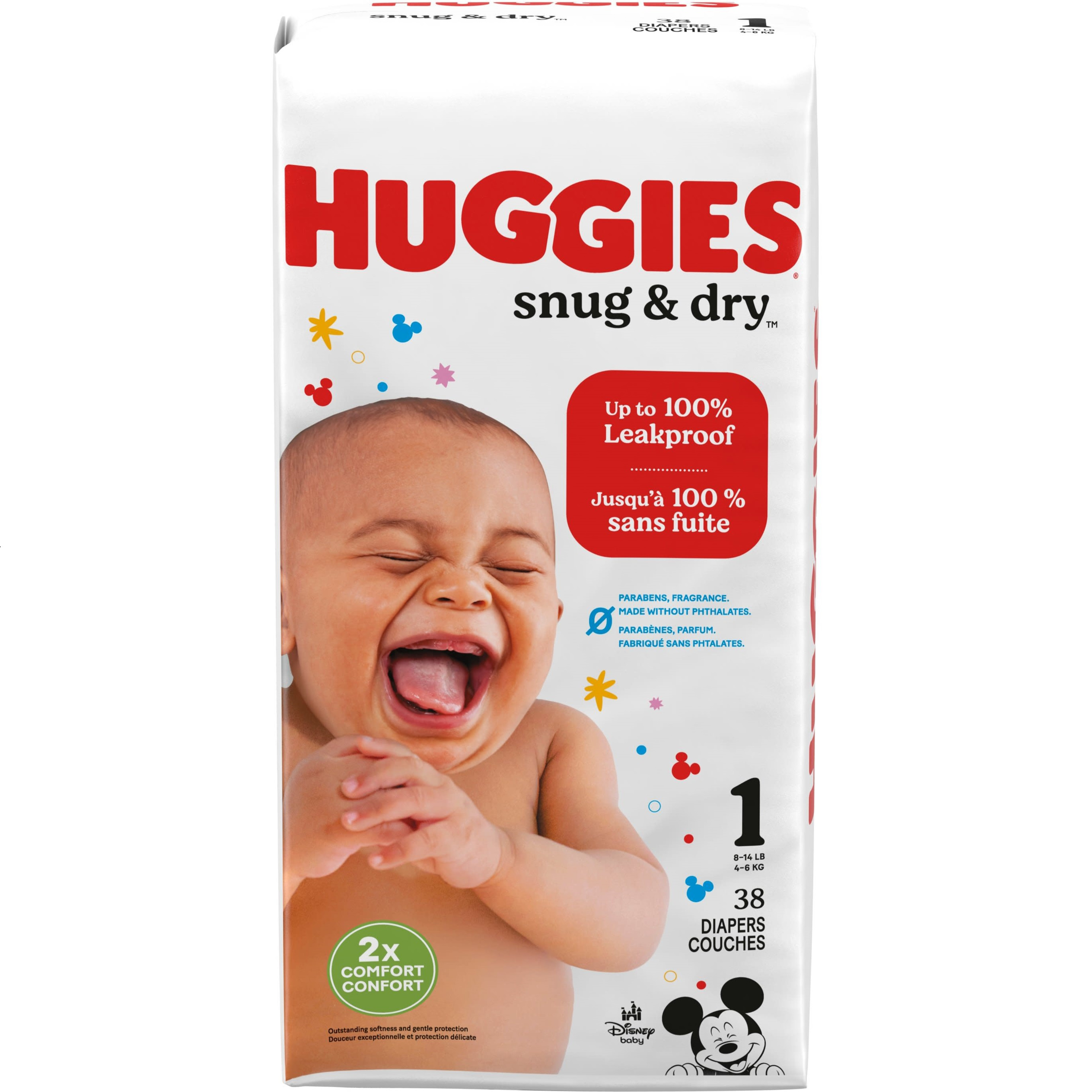 Huggies Snug & Dry Baby Diapers with Tabs, Heavy Absorbency