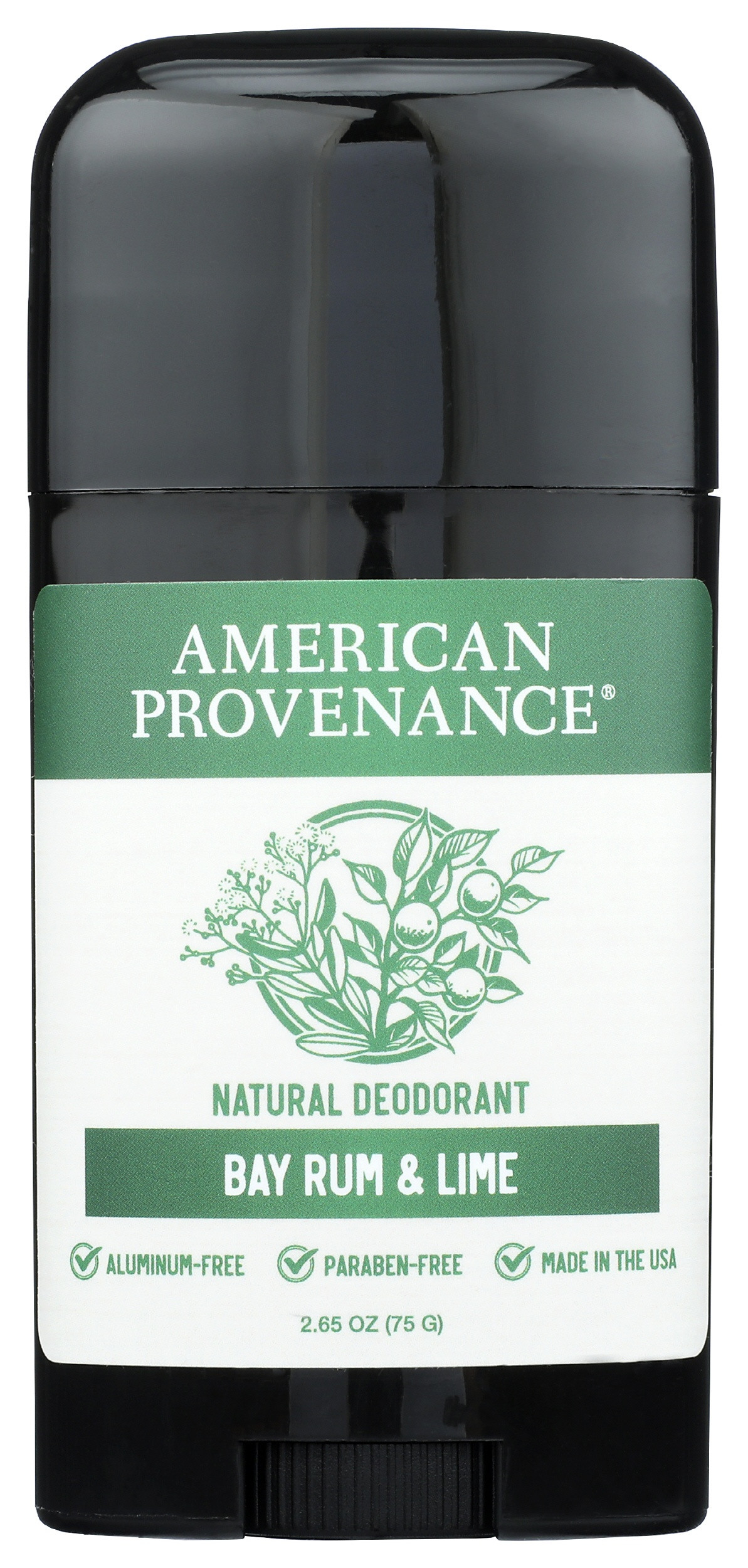 American Provenance Natural Deodorant, Bay Rum & Lime Scent