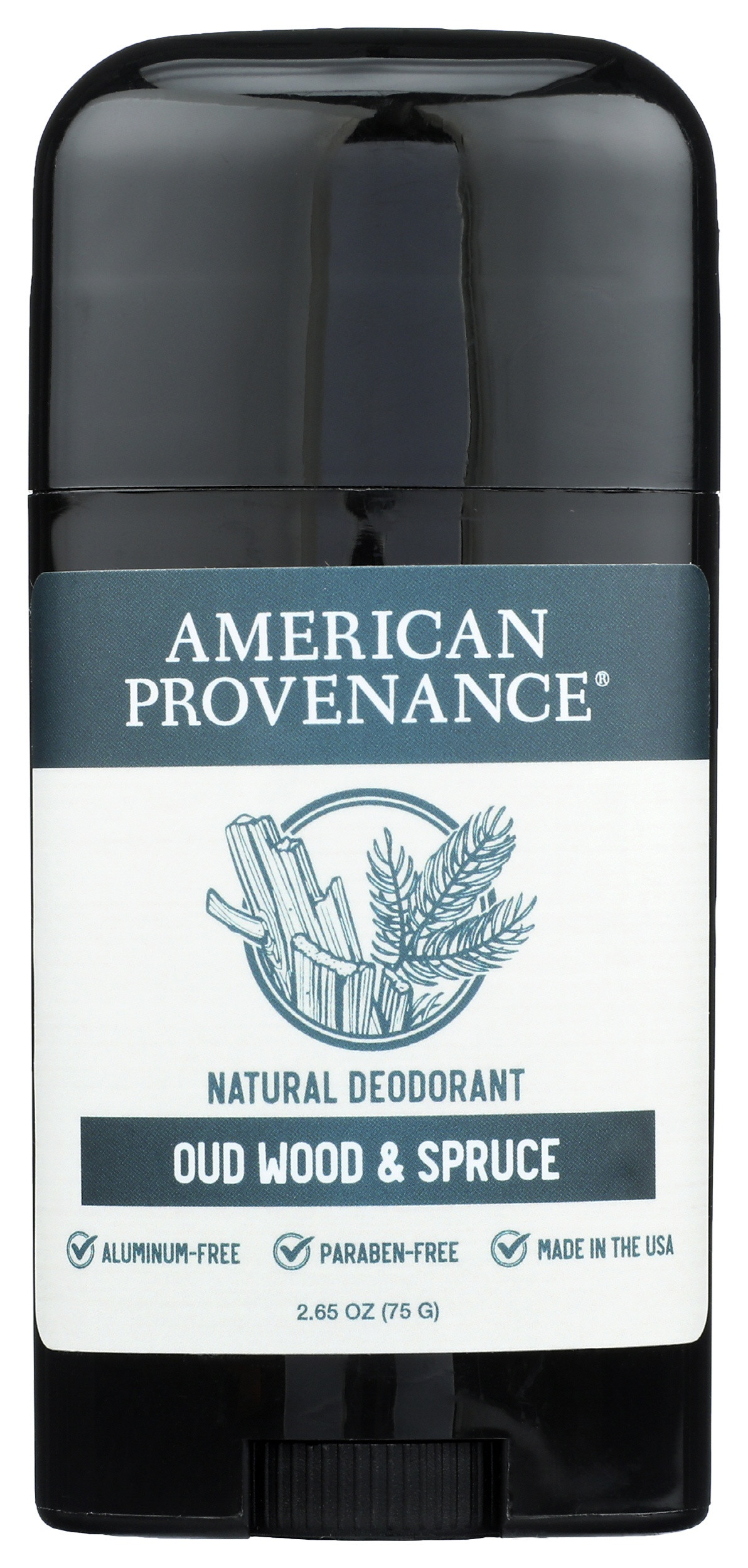 American Provenance Natural Deodorant, Oud Wood & Spruce Scent