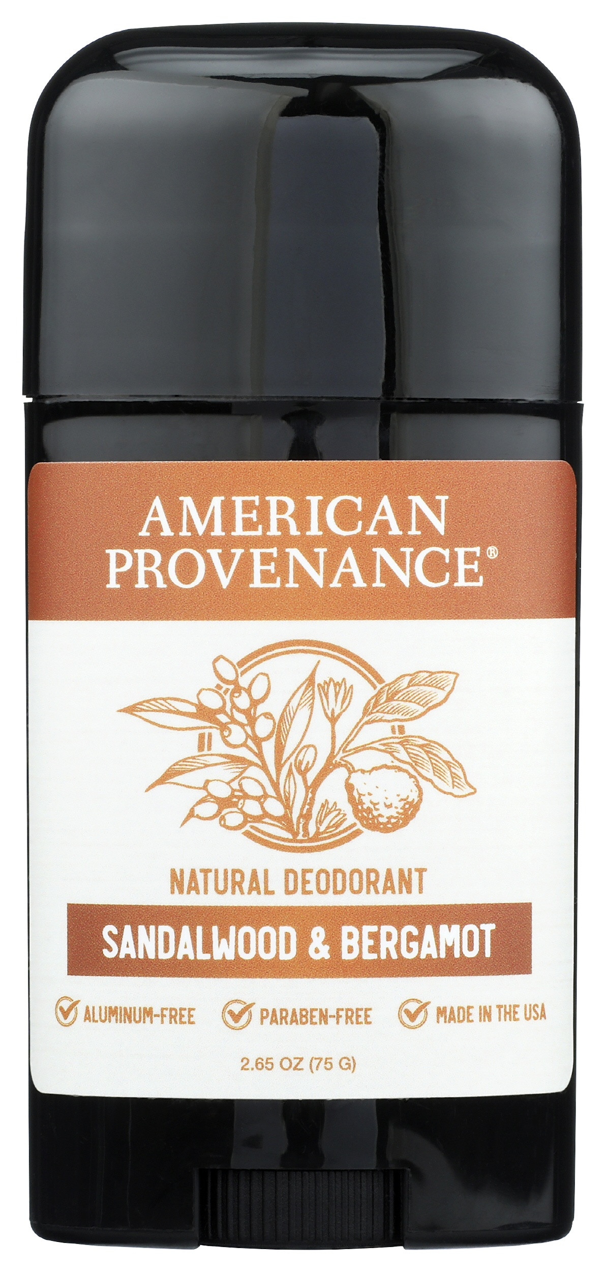 American Provenance Natural Deodorant, Sandalwood & Bergamot