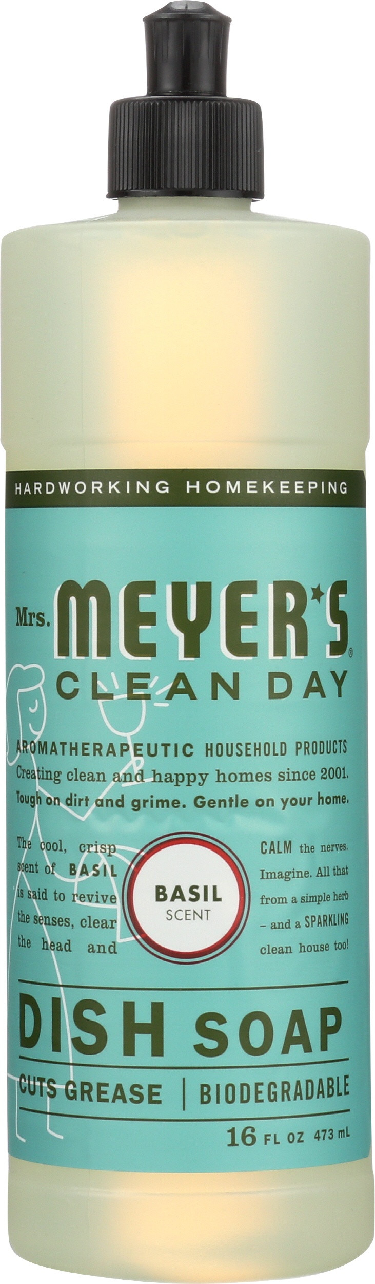 Mrs. Meyer's Clean Day Dish Soap, Basil Scent