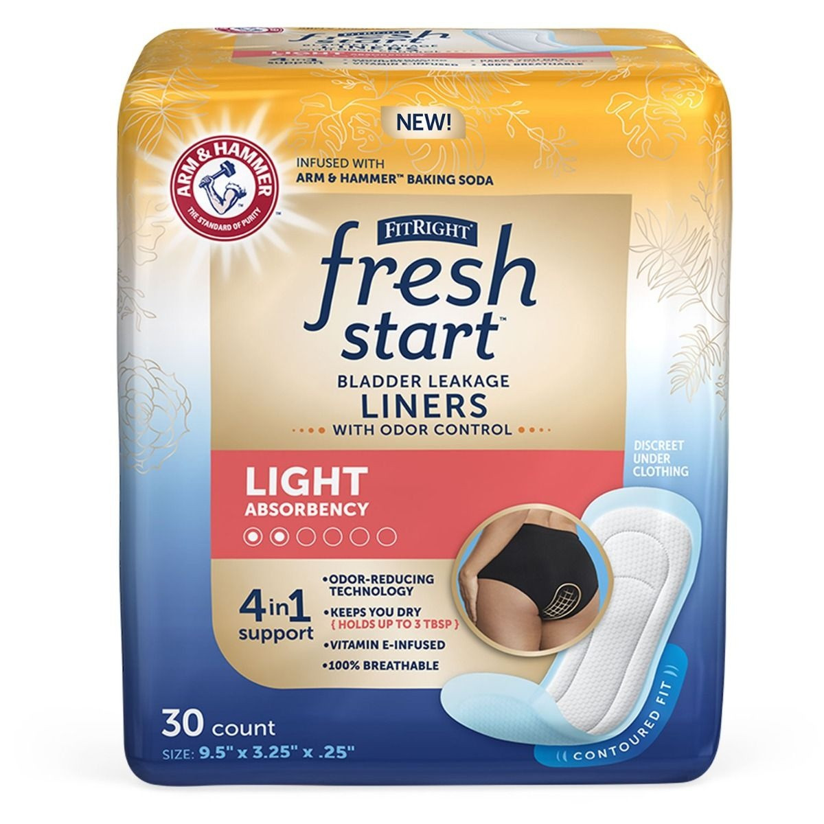 FitRight Fresh Start Liners, Light