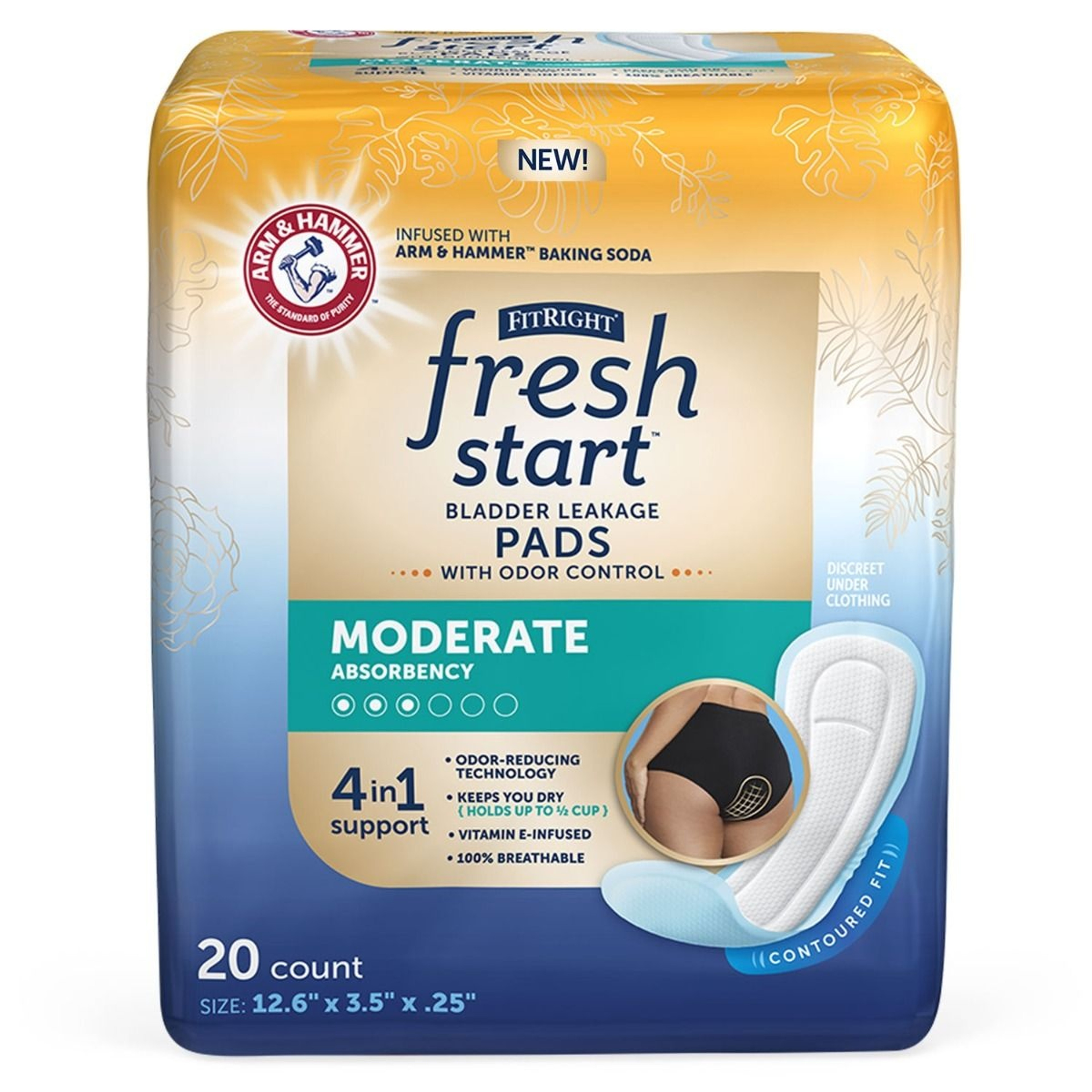 FitRight Fresh Start Liners, Moderate