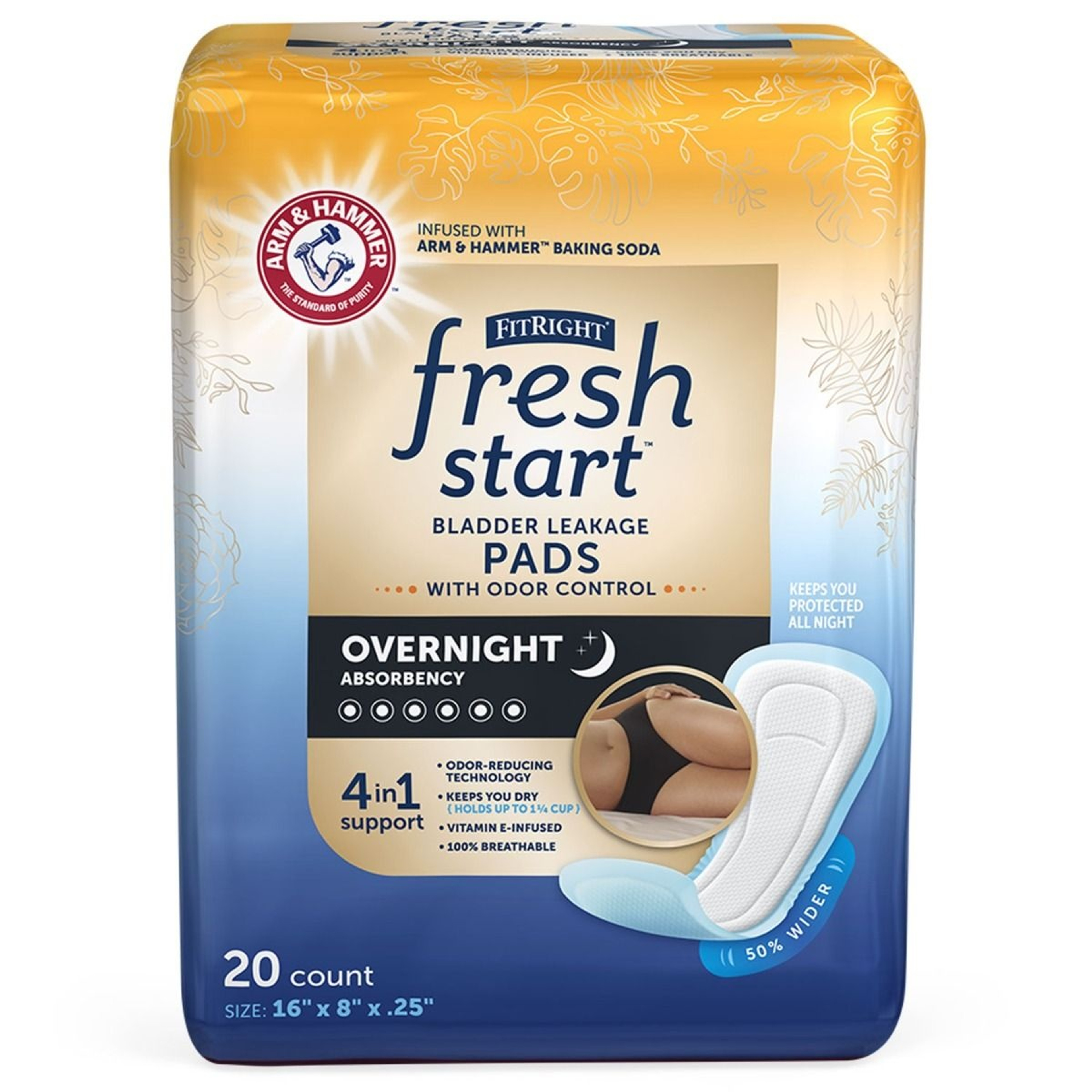 FitRight Fresh Start Liners, Overnight