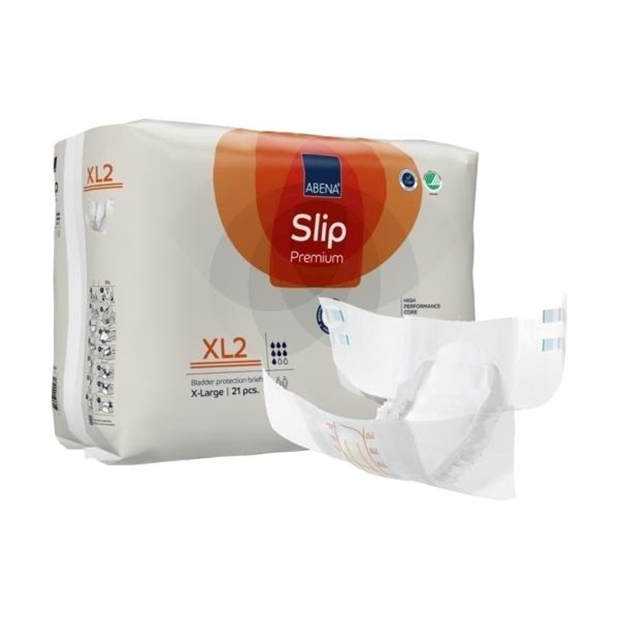 Abena Slip Premium Diapers with Tabs, Level 2s