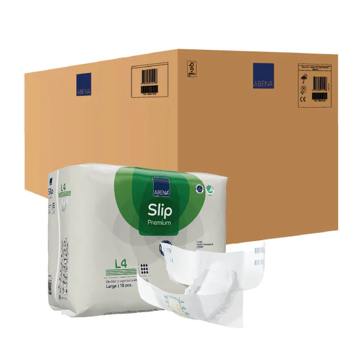 Abena Slip Premium Diapers with Tabs, Level 4s