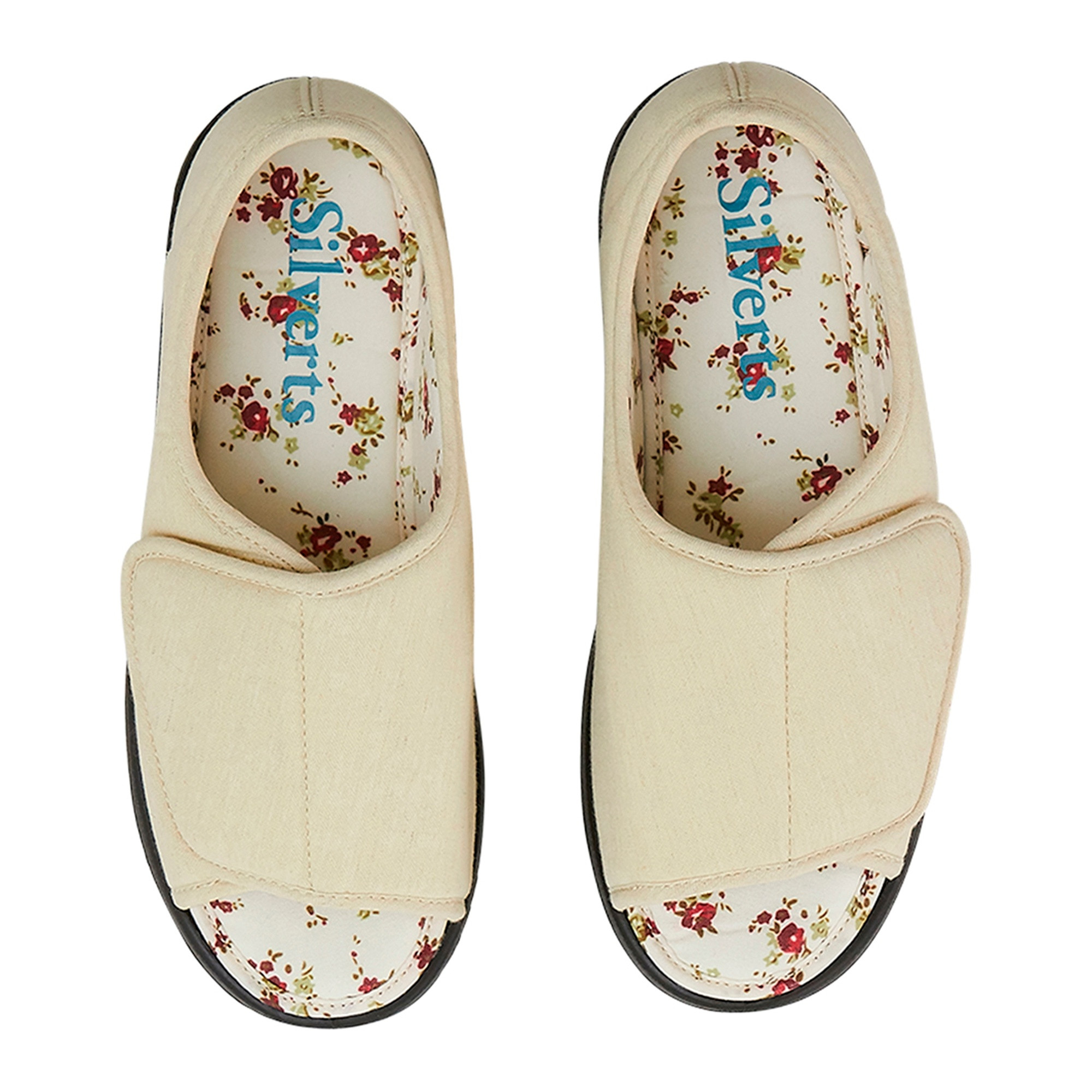 Silverts Women's Extra Wide Sandal, Beige