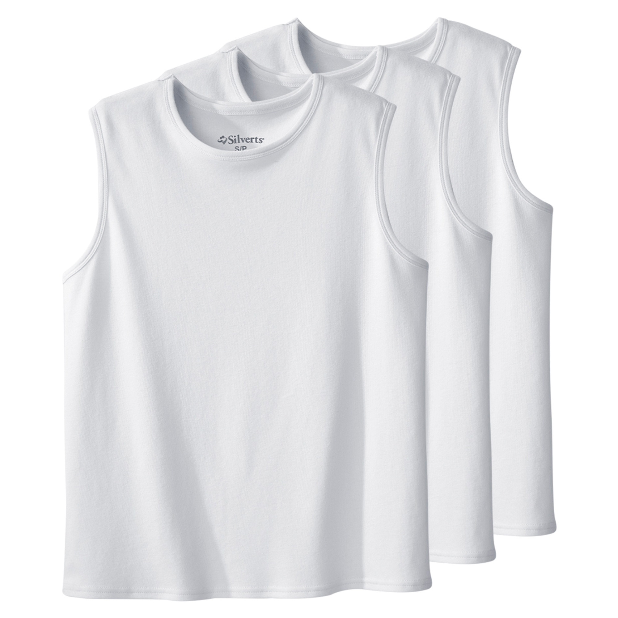 Silverts Women's Open Back Sleeveless Camisole, White