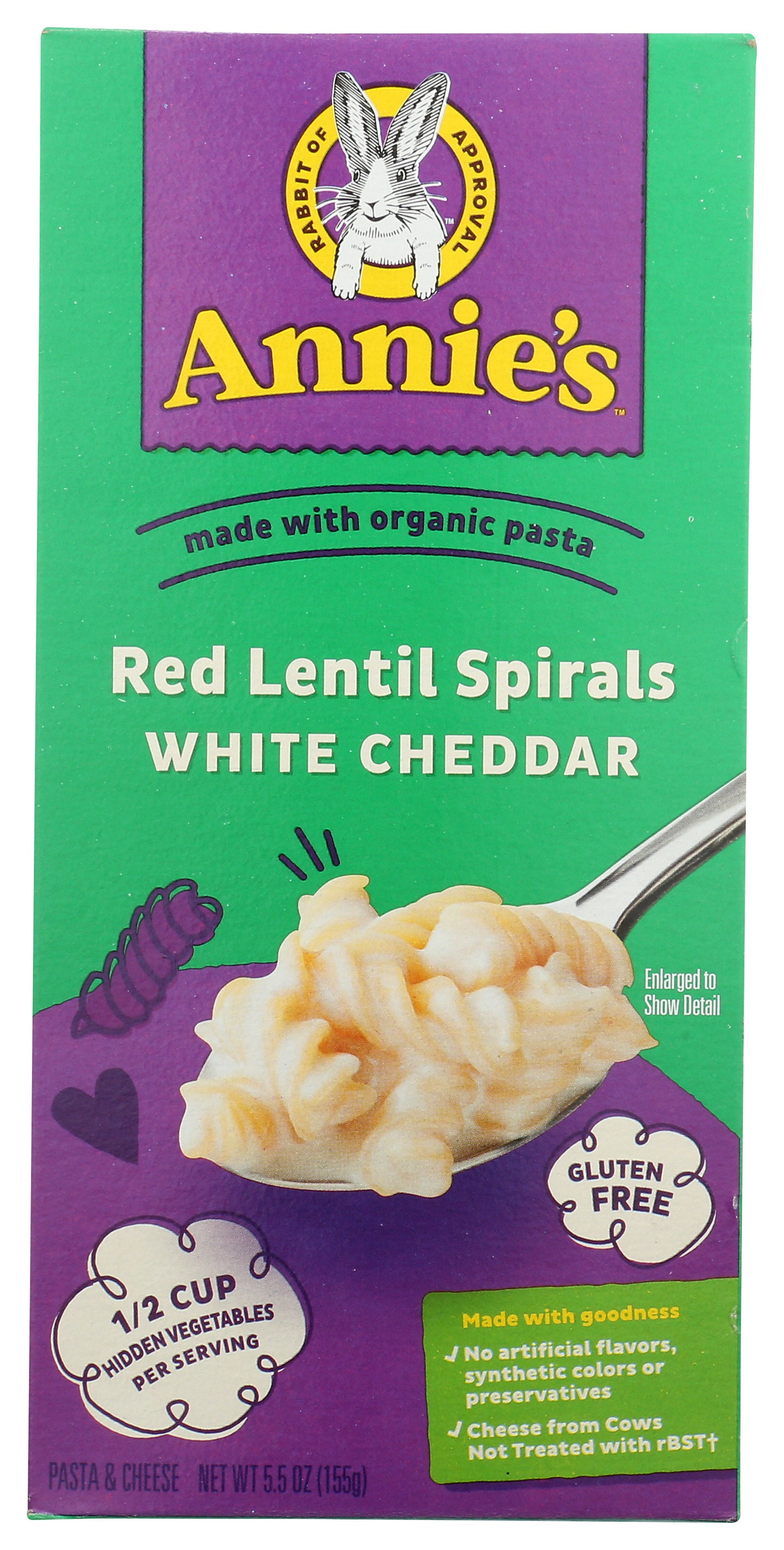 Annie's Red Lentil Spirals & White Cheddar