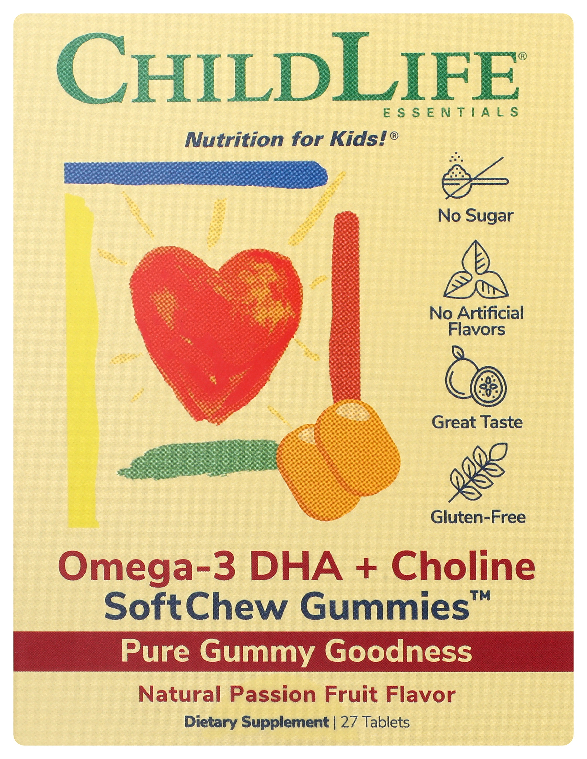 Childlife Essentials - Dha+choline Omega3 Soft Chew Gummies