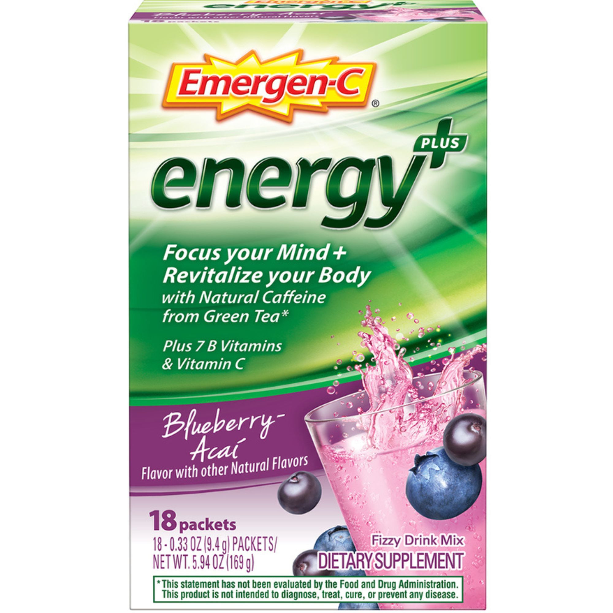 Emergen-C Energy Plus Fizzy Drink Mix