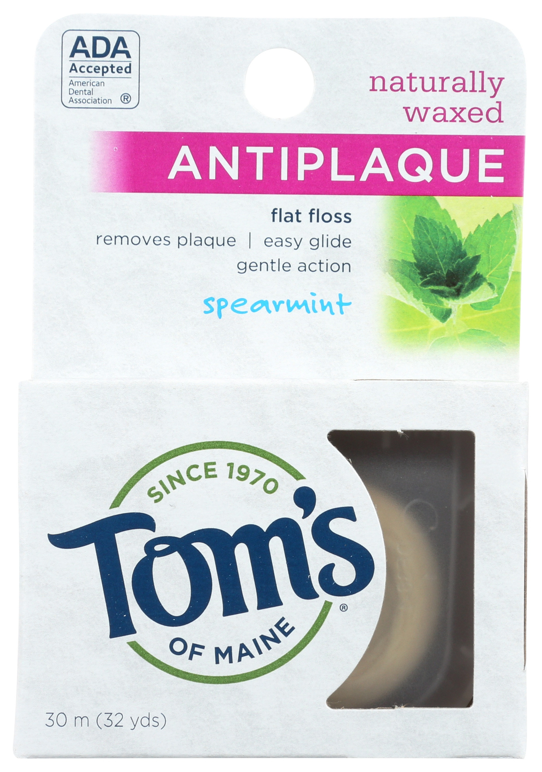 Tom's of Maine Waxed  Antiplaque Flat Floss