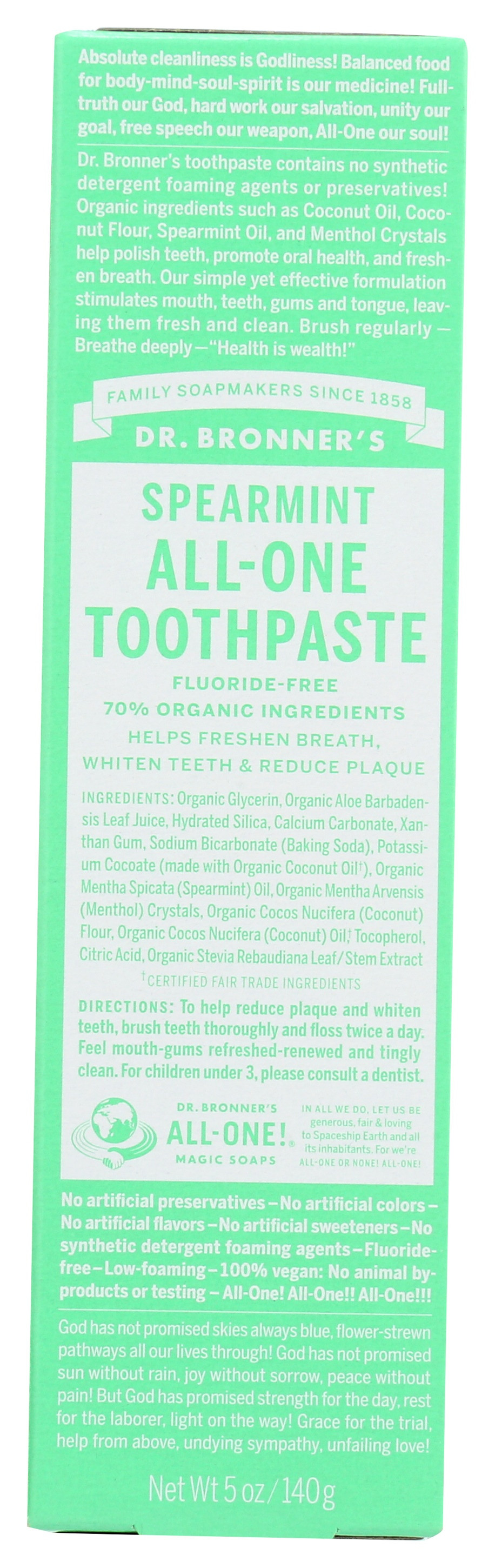 Dr. Bronner's Organic All-One Toothpaste