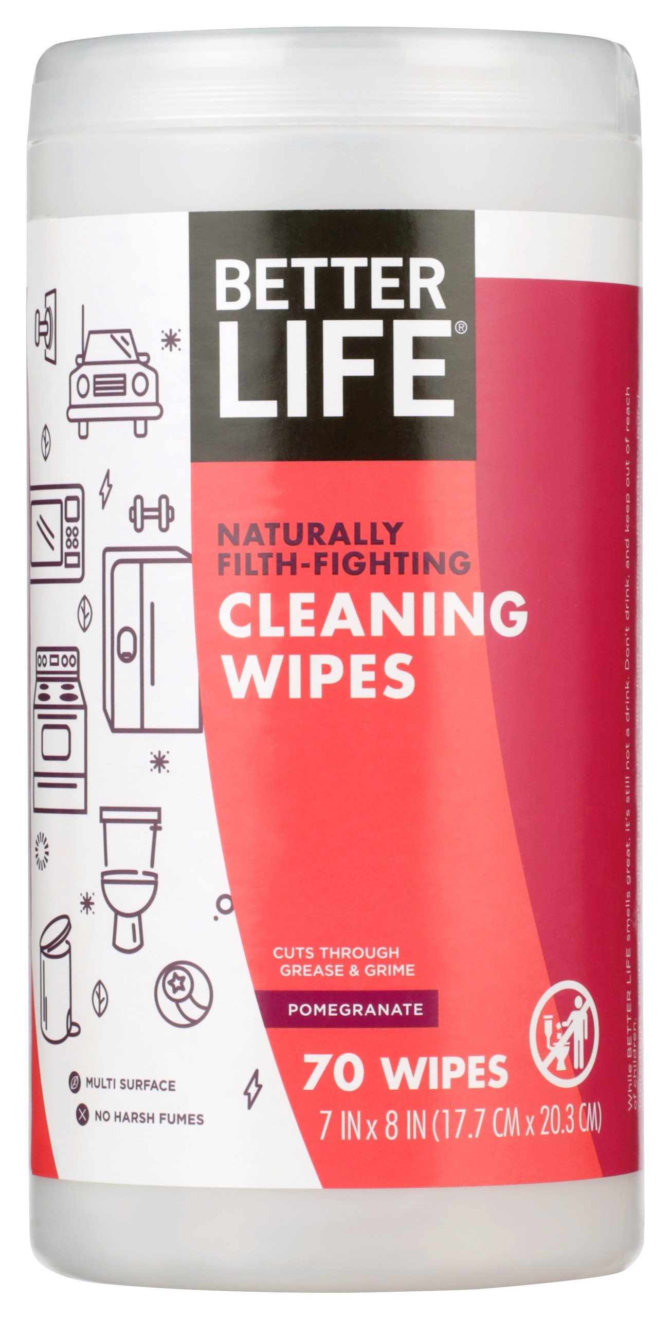 Better Life Cleaning Wipes, Pomegranate