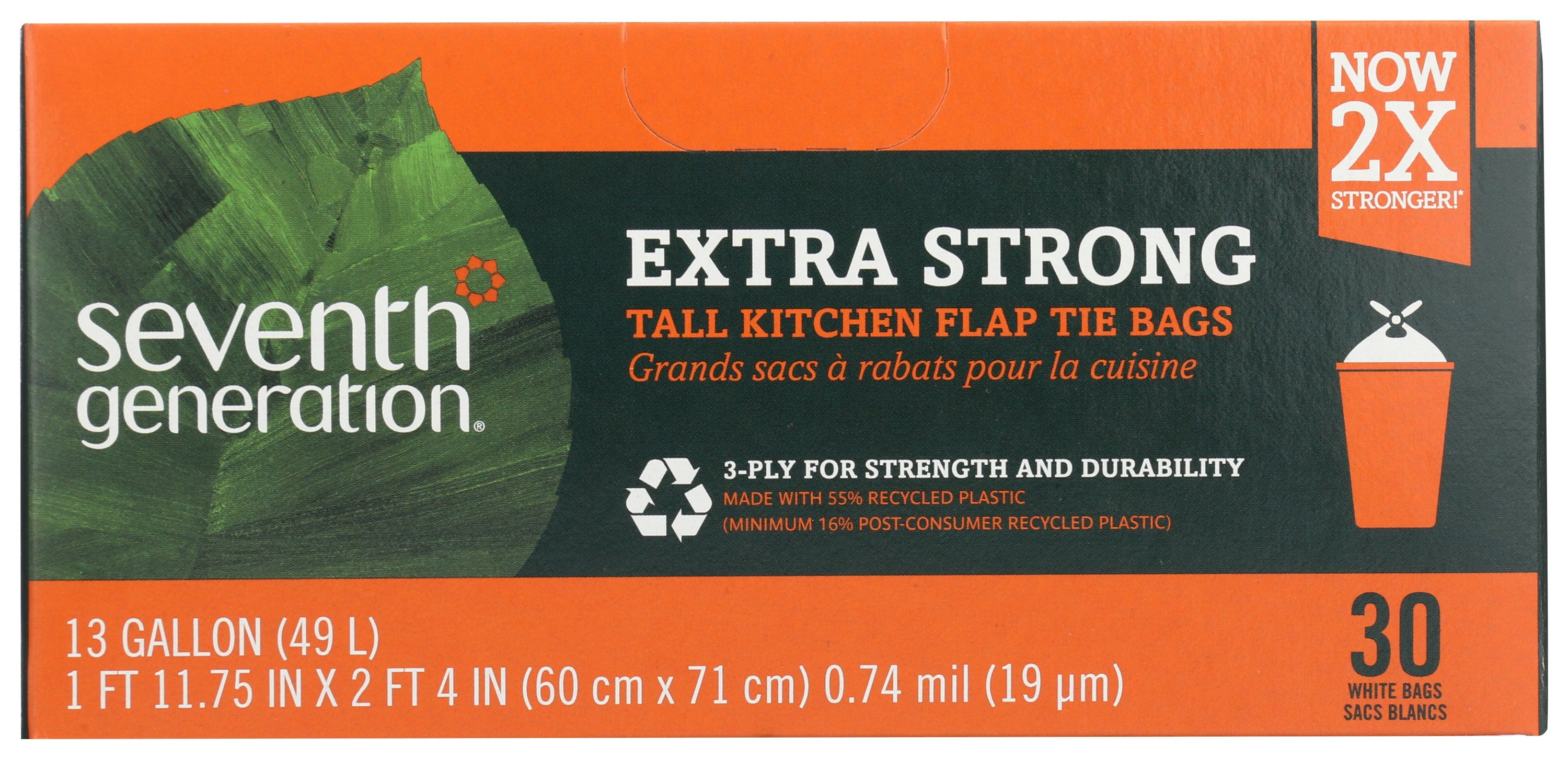 Seventh Generation Extra Strong Tall Kitchen Trash Bags