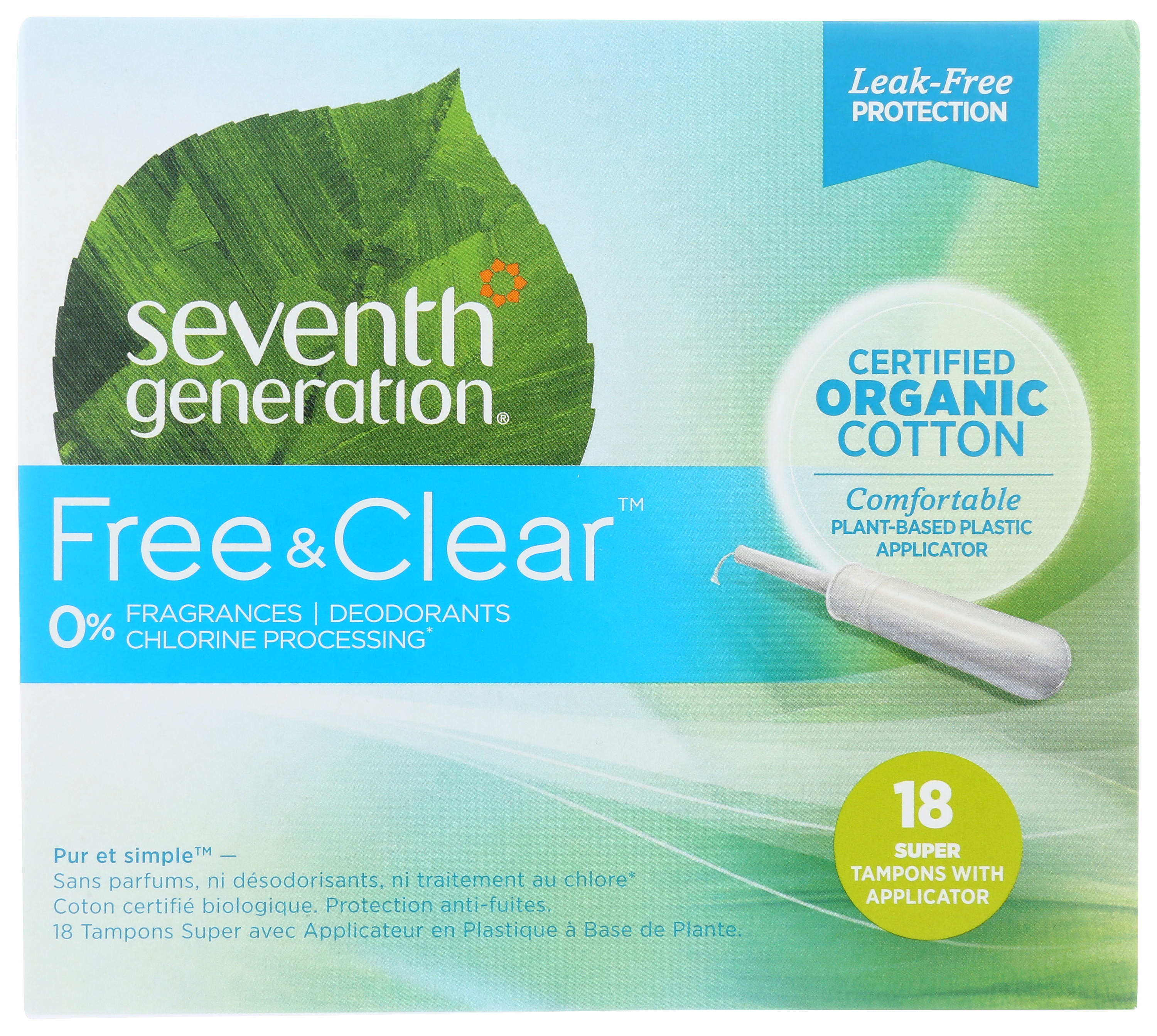 Seventh Generation Free And Clear Super Tampons With Applicator