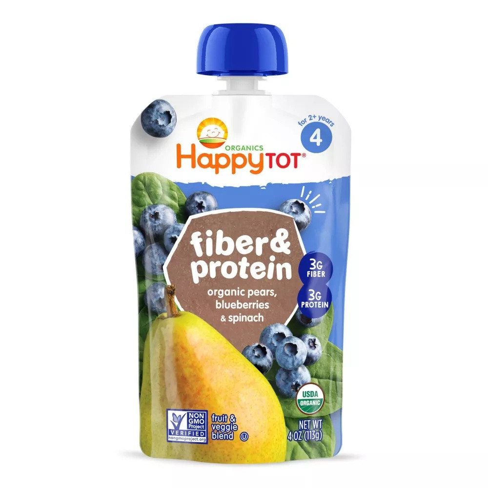 Happy Tot Fiber & Protein Puree Pouches