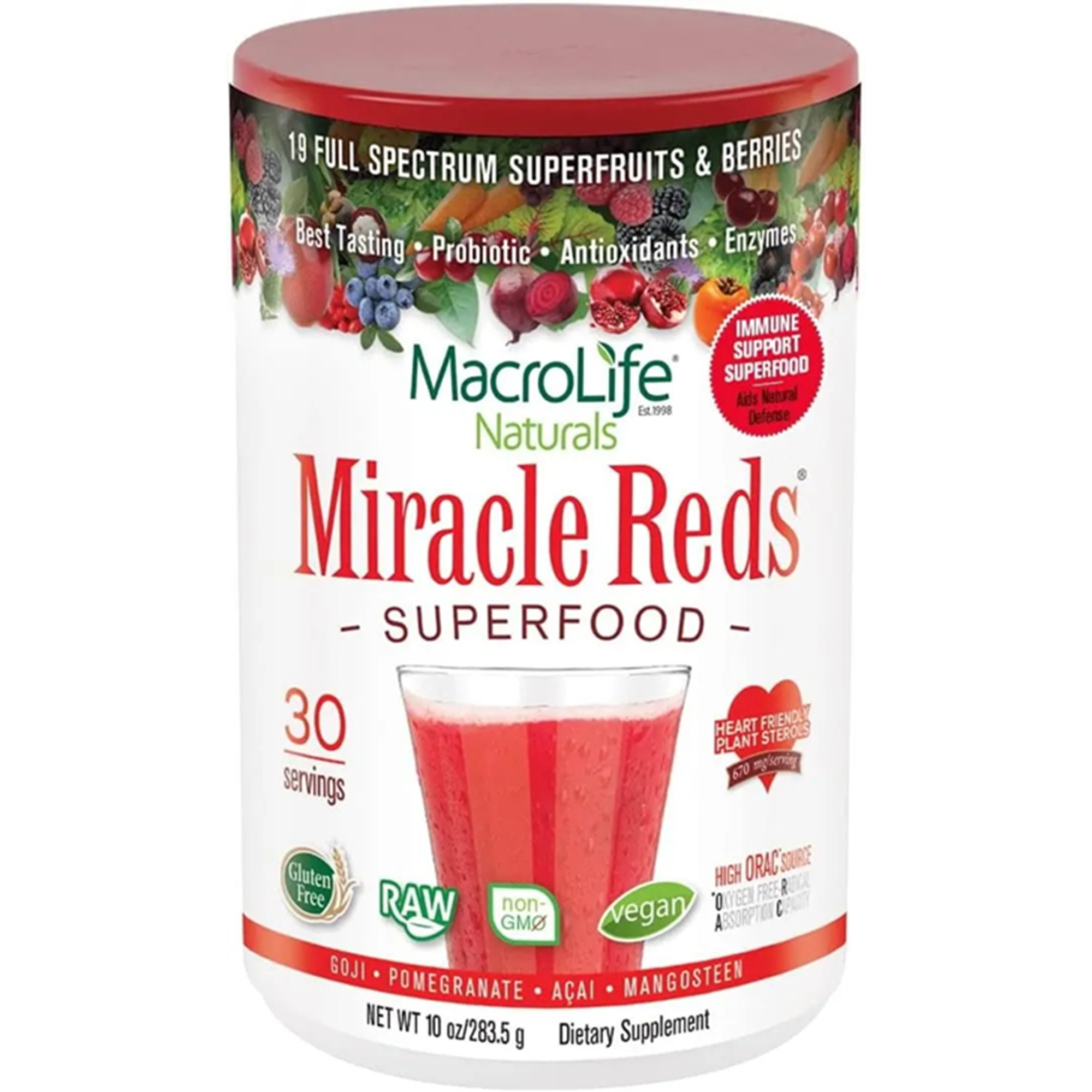 MacroLife Naturals Miracle Reds Superfood Powder
