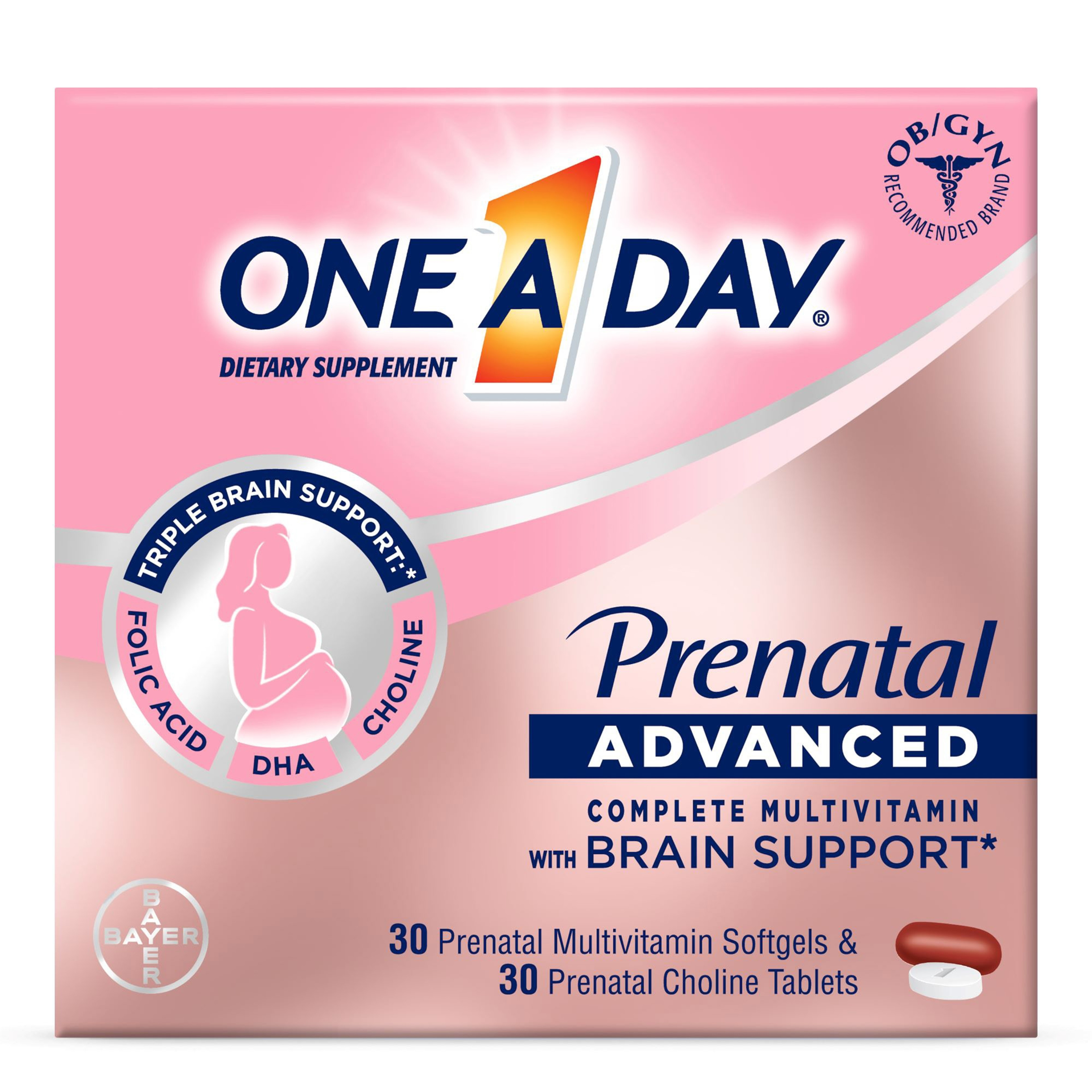 One A Day Prenatal Advanced Multivitamin with Brain Support
