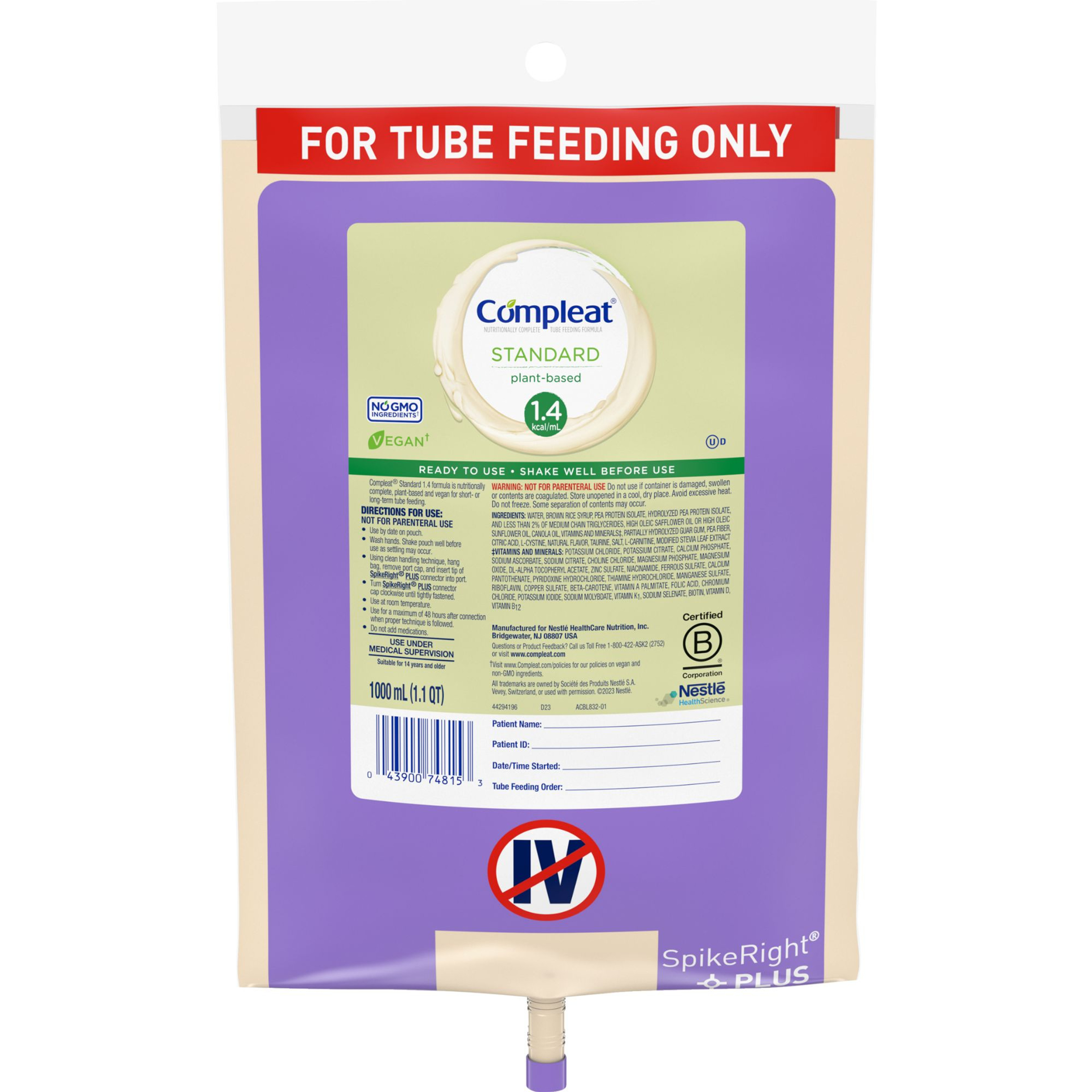 Compleat Standard 1.4 Cal Tube Feeding Formula