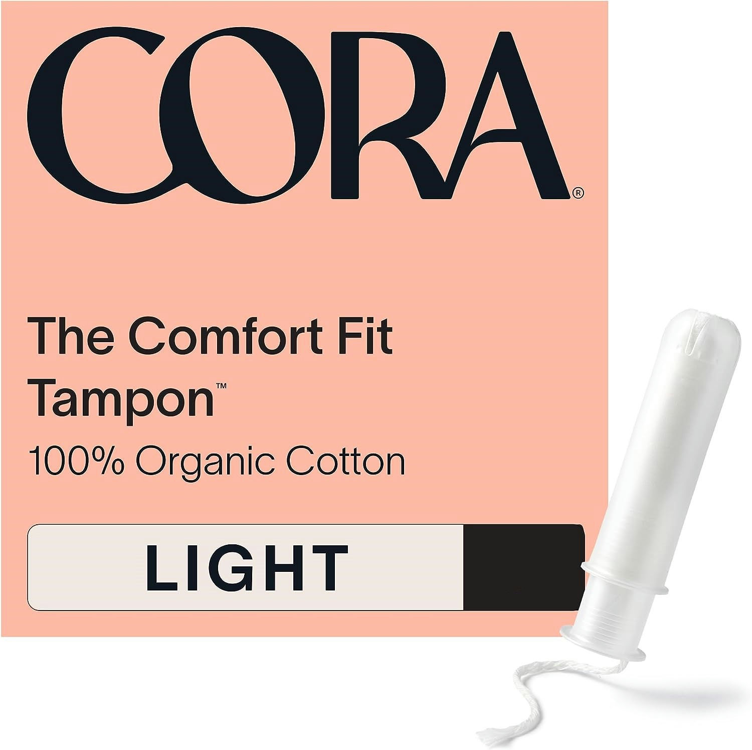 Cora Organic Cotton Tampons With Applicator
