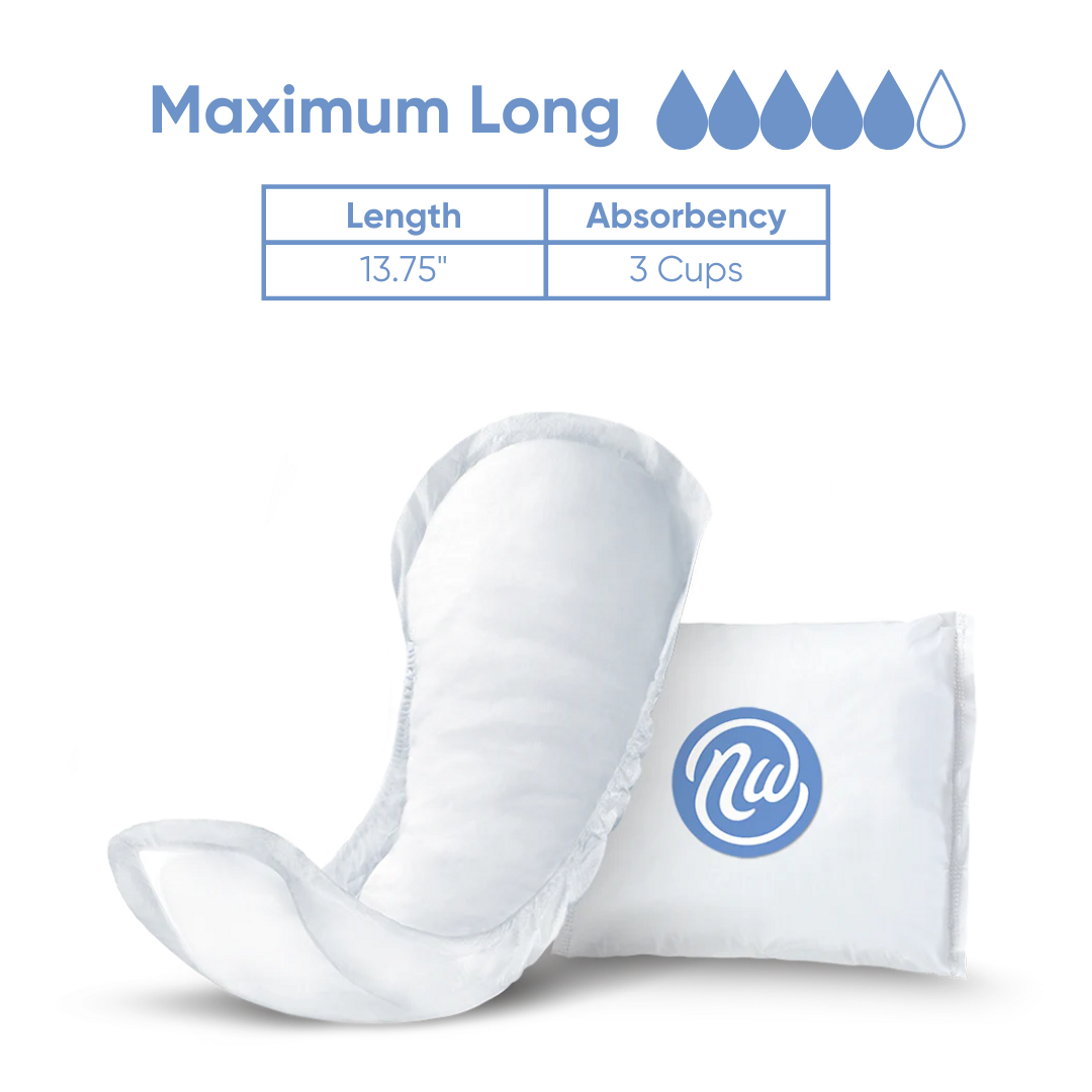 Nexwear Maximum Incontinence Pad, Heavy Absorbency