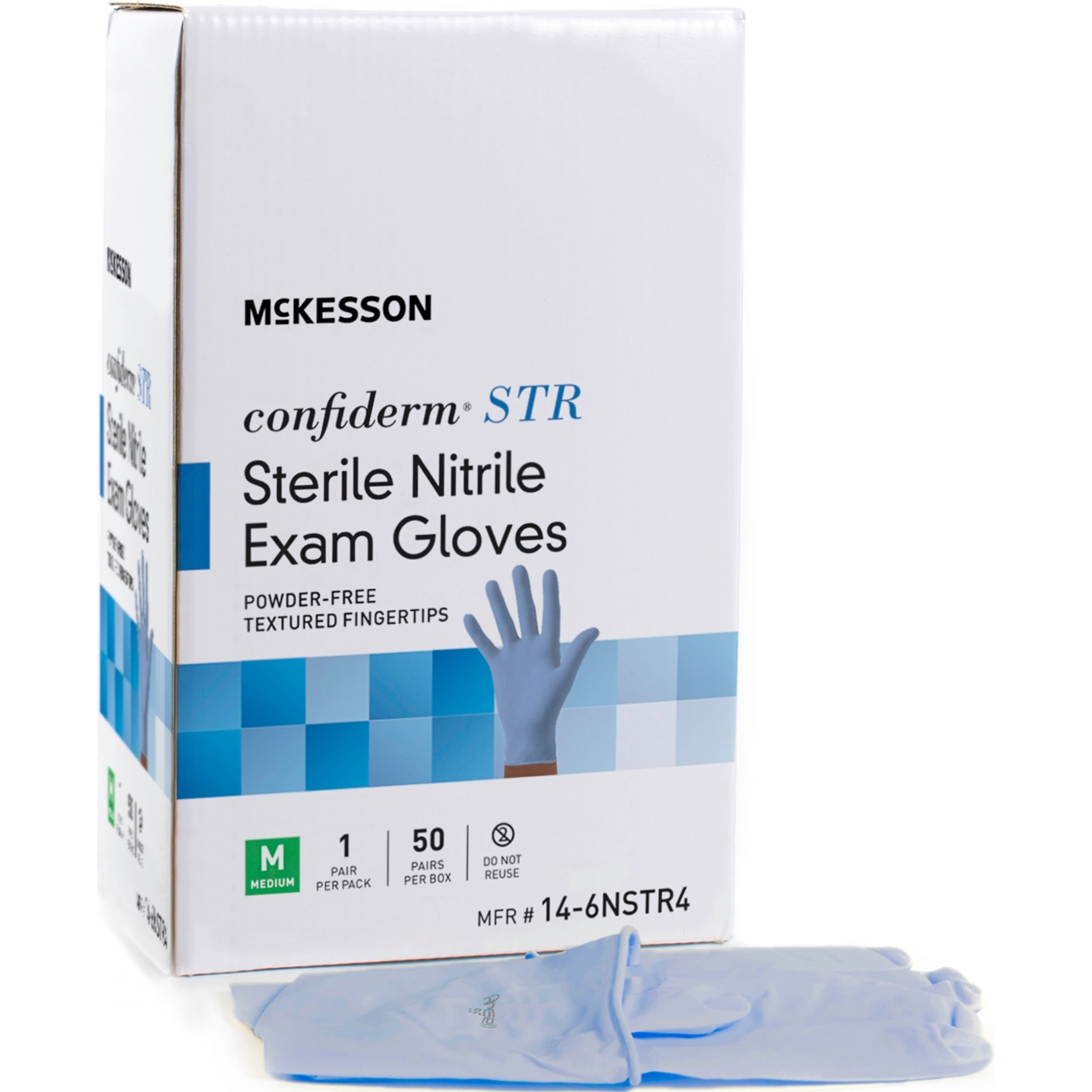 McKesson STR Nitrile Exam Gloves, Blue