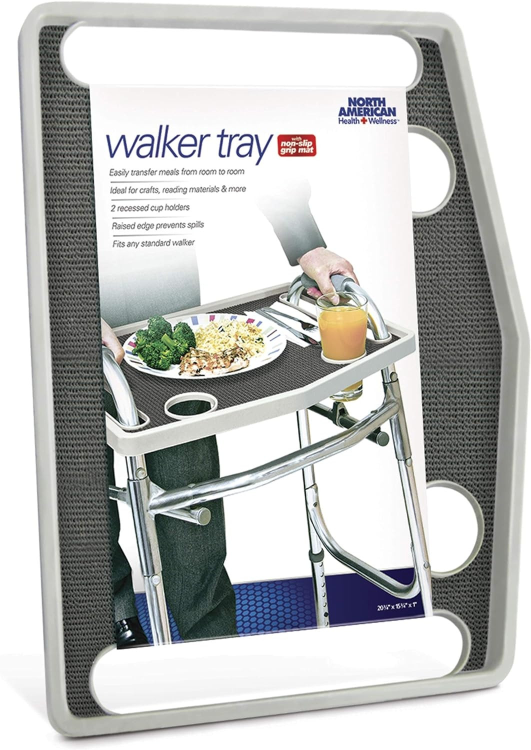 Jobar Walker Tray With Grip Mat
