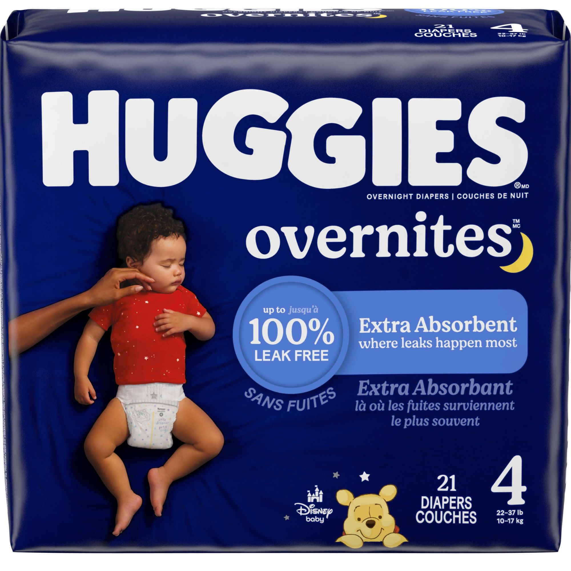 Huggies Overnites Baby Diapers with Tabs, Heavy Absorbency