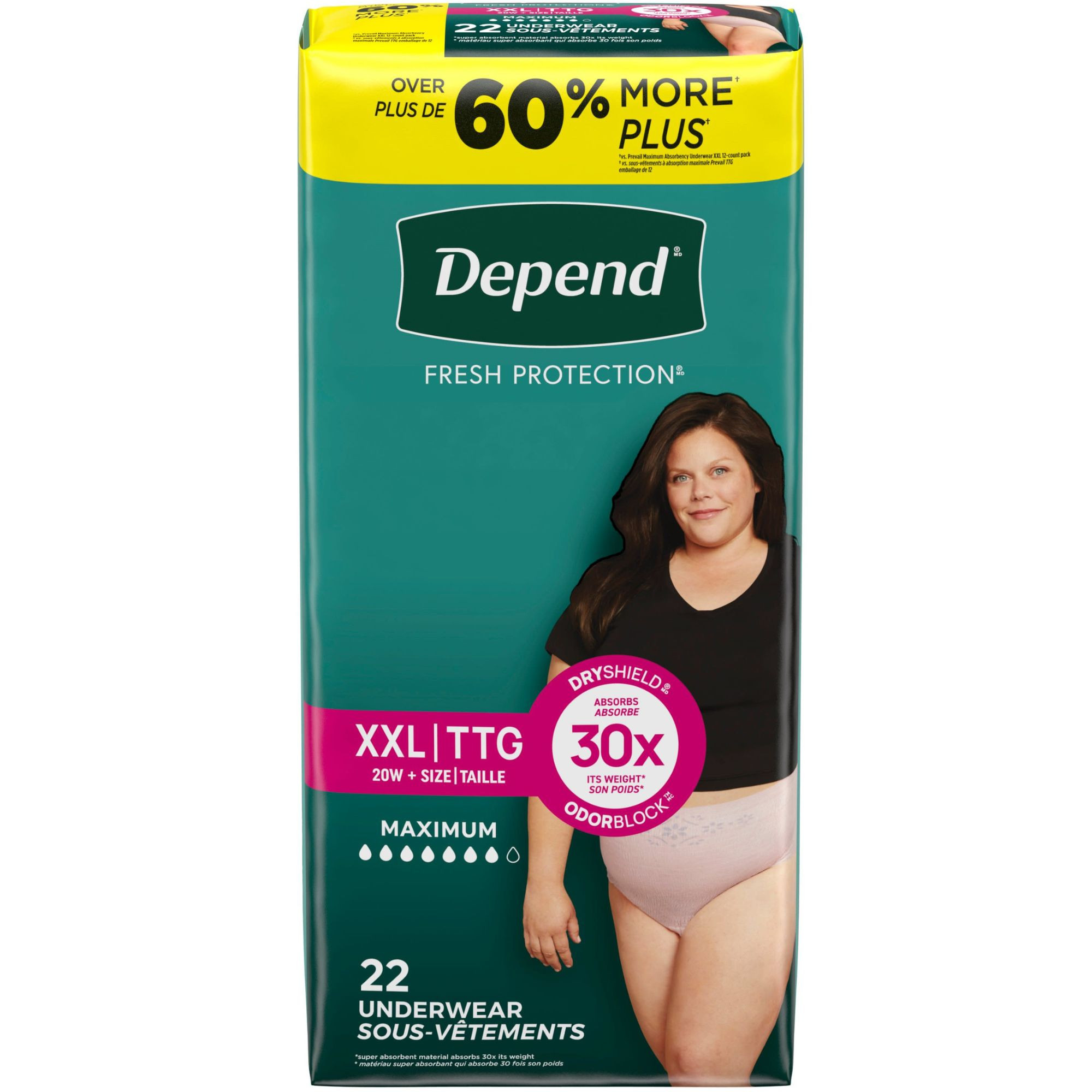 Depend Fresh Protection Adult Incontinence Pull-Up Underwear for Women, Maximum