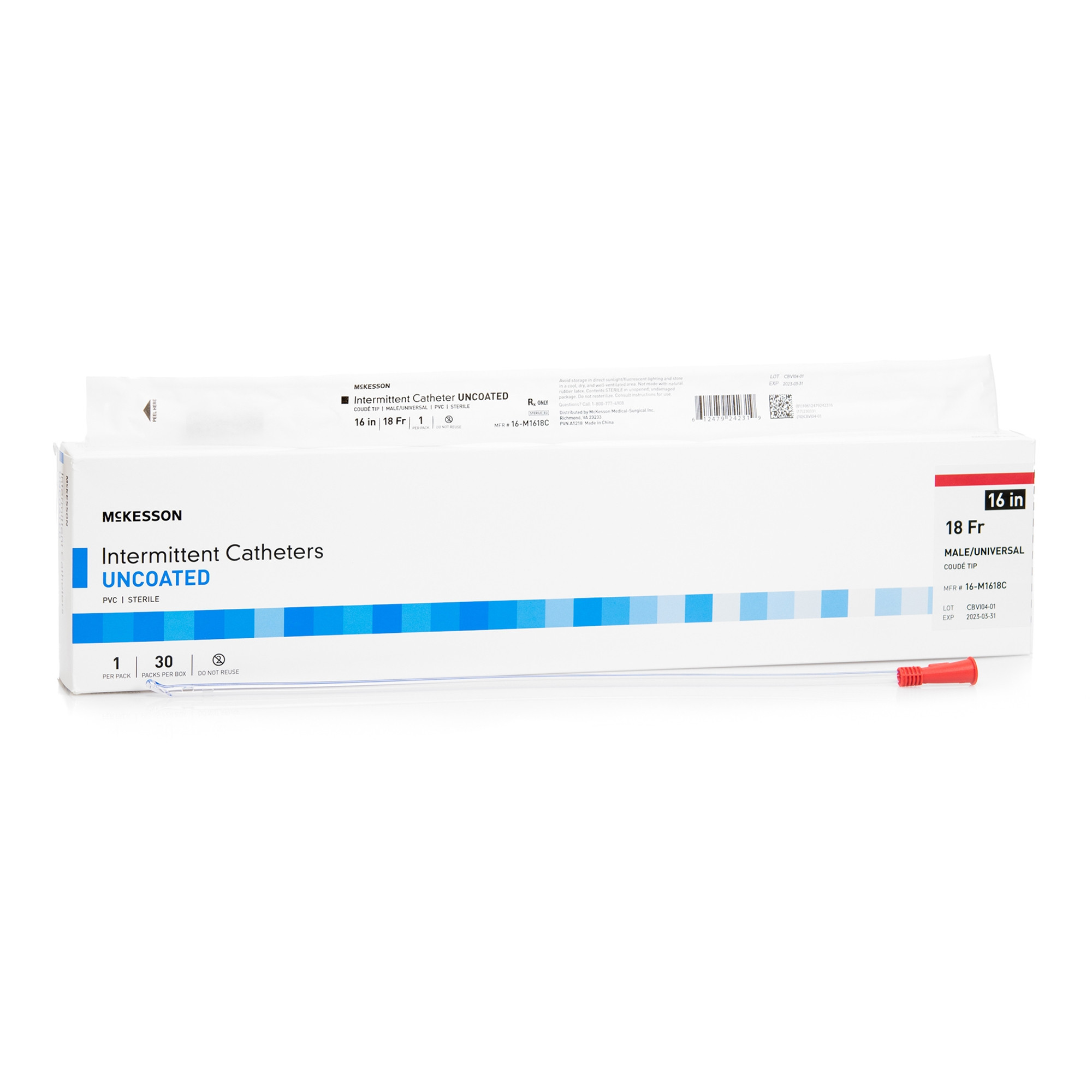 McKesson Male Intermittent Catheters, Coude Tip