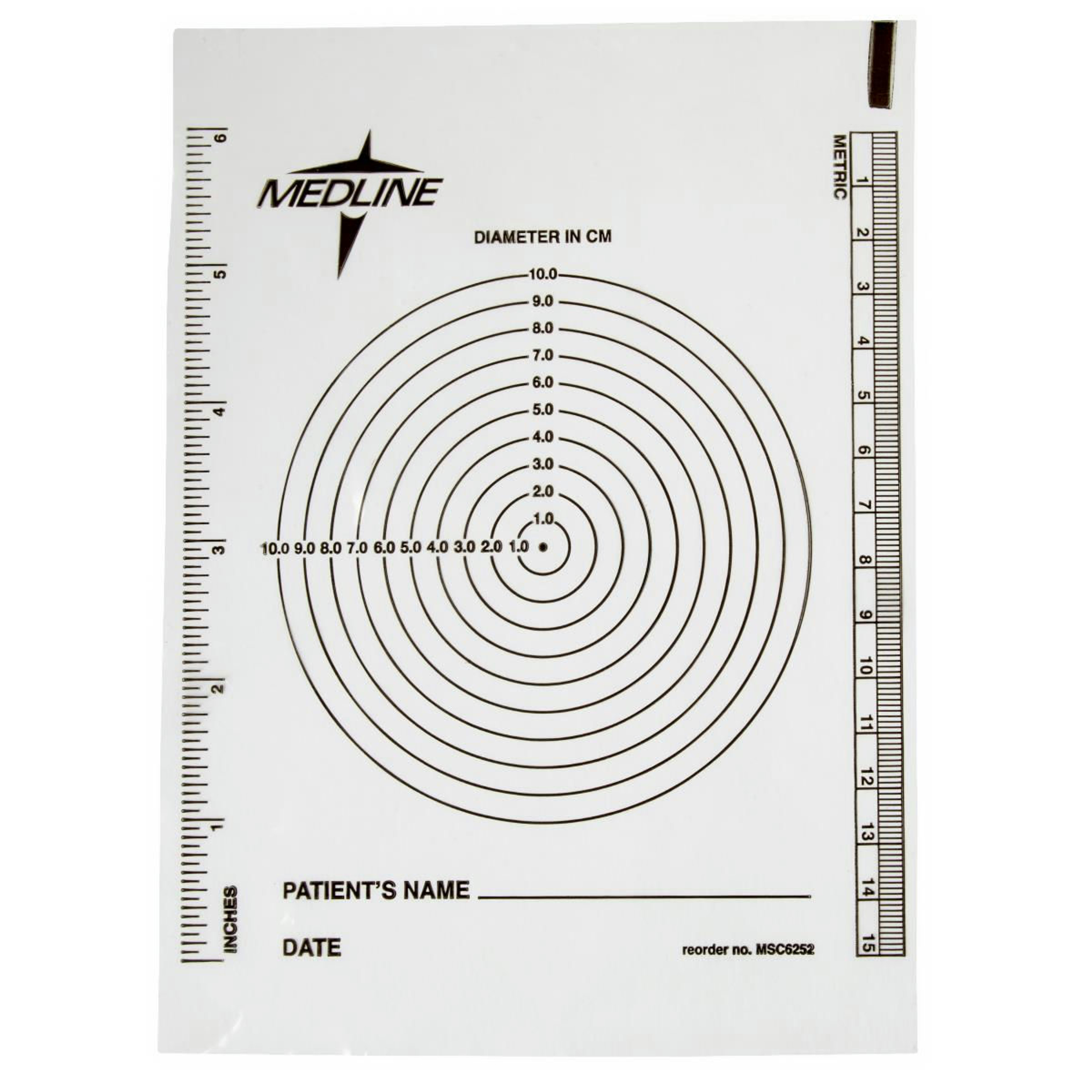 Medline Bullseye Plastic Wound Ruler