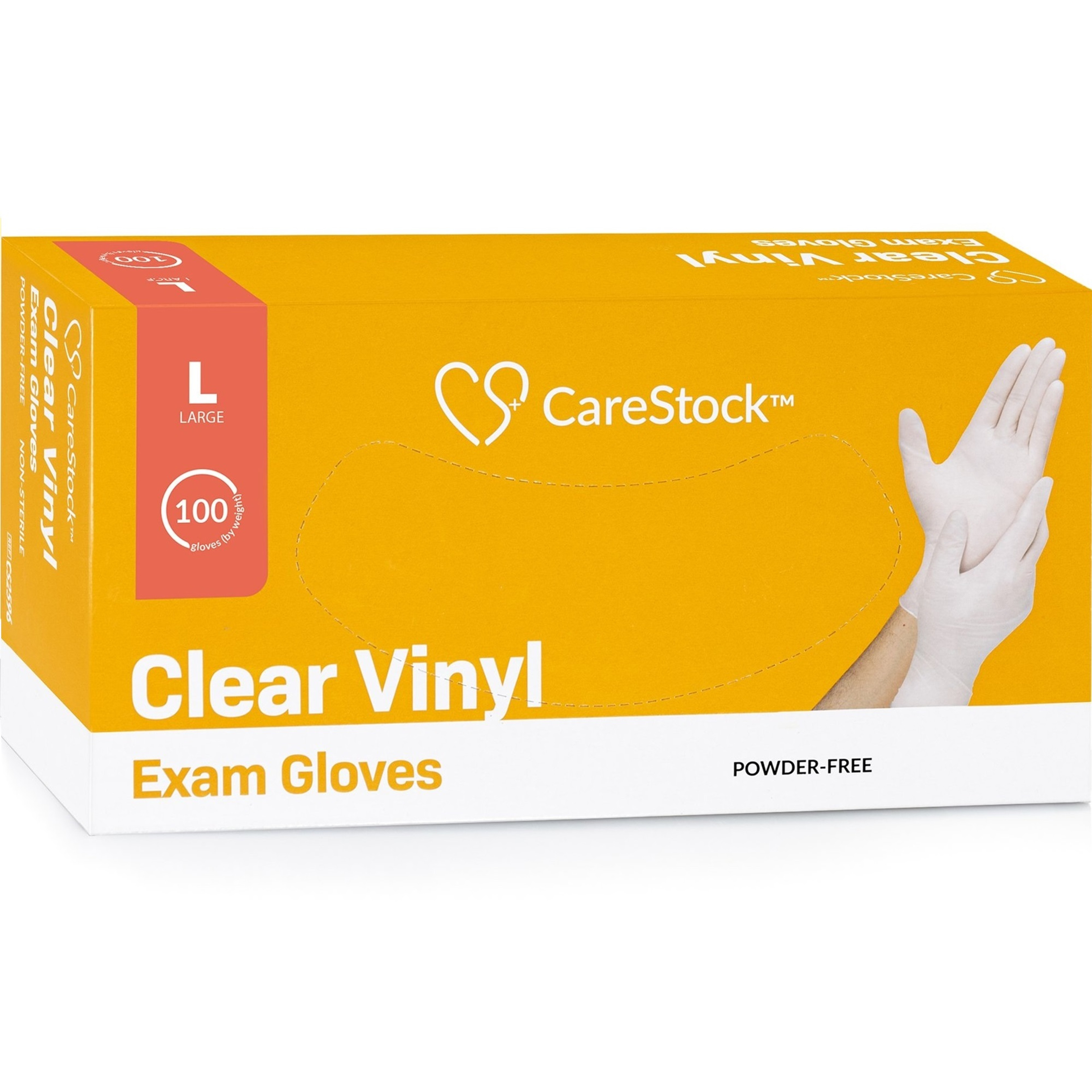 CareStock Clear Vinyl Exam Gloves