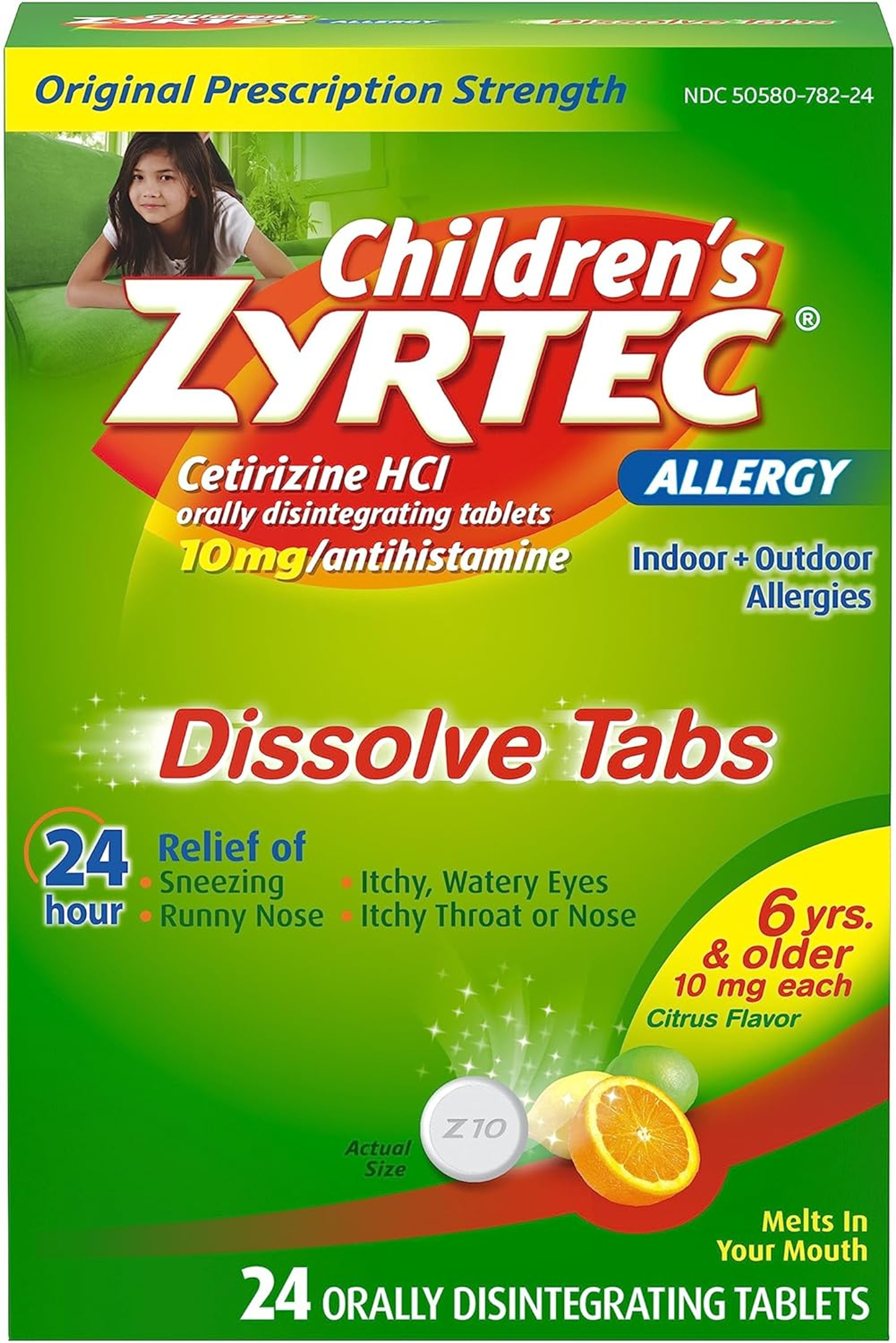 Zyrtec Children's 10mg Dissolve Tabs