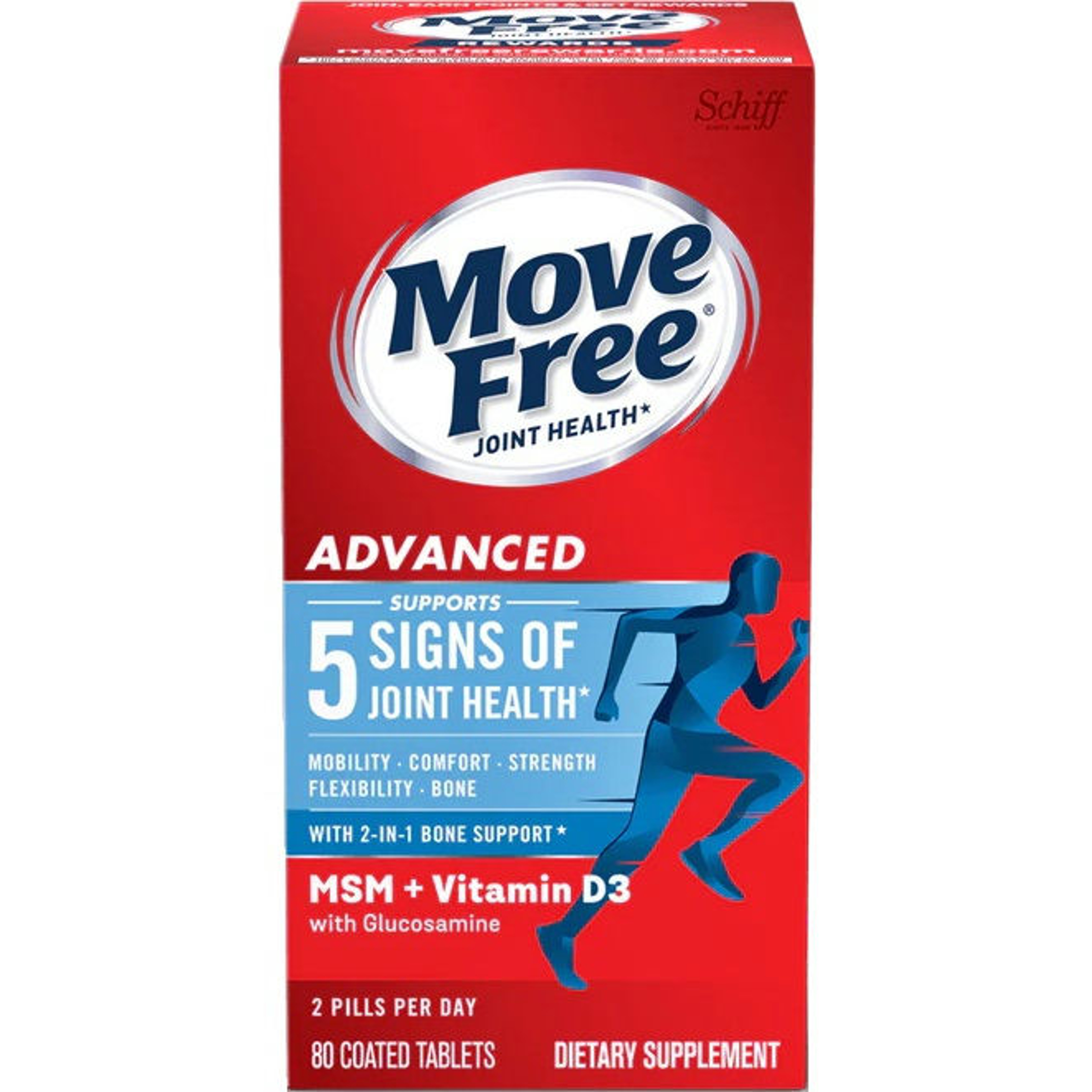 Schiff Move Free Advanced Joint Health Tablets with MSM & Vitamin D