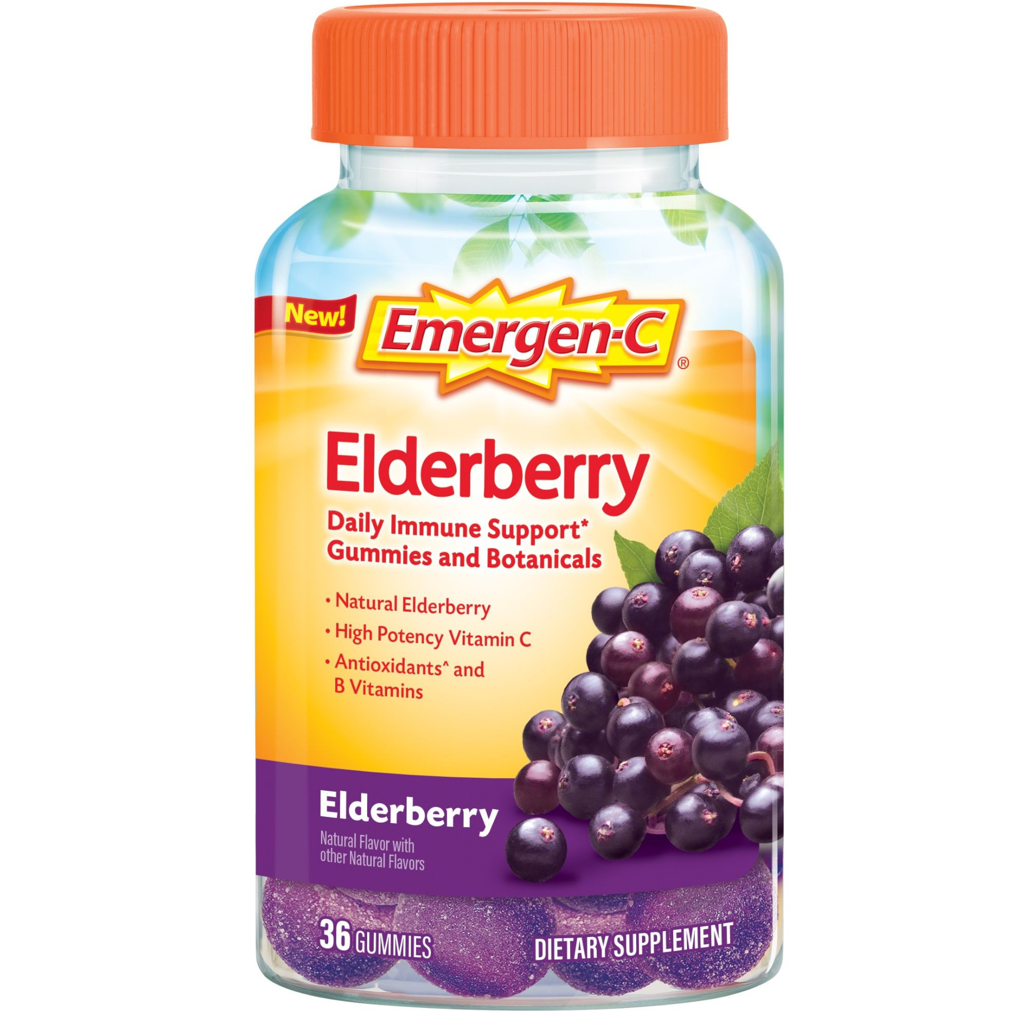 Emergen-C Daily Immune Support Botanical Elderberry Gummies