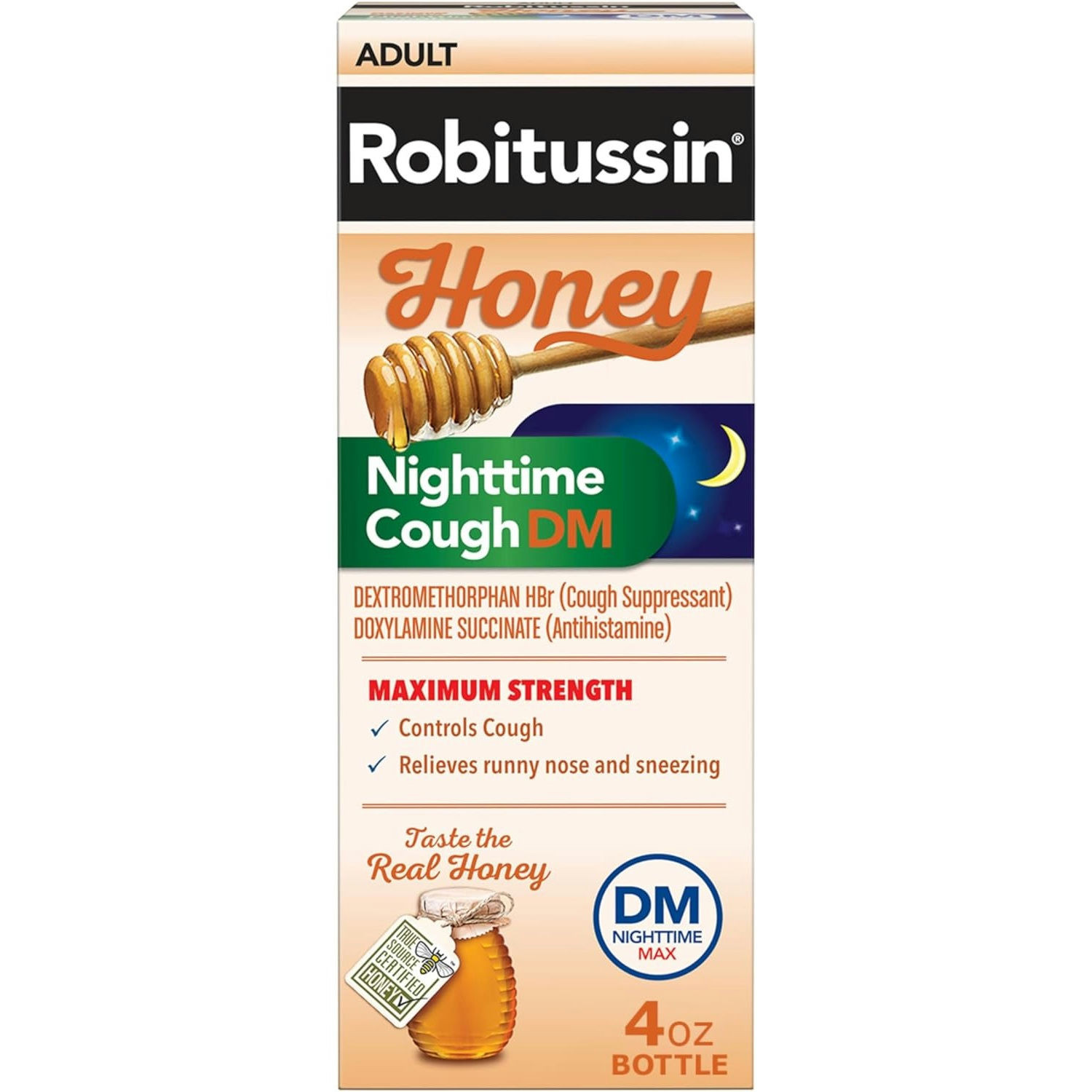 Robitussin Honey Nighttime Cough DM Maximum Strength