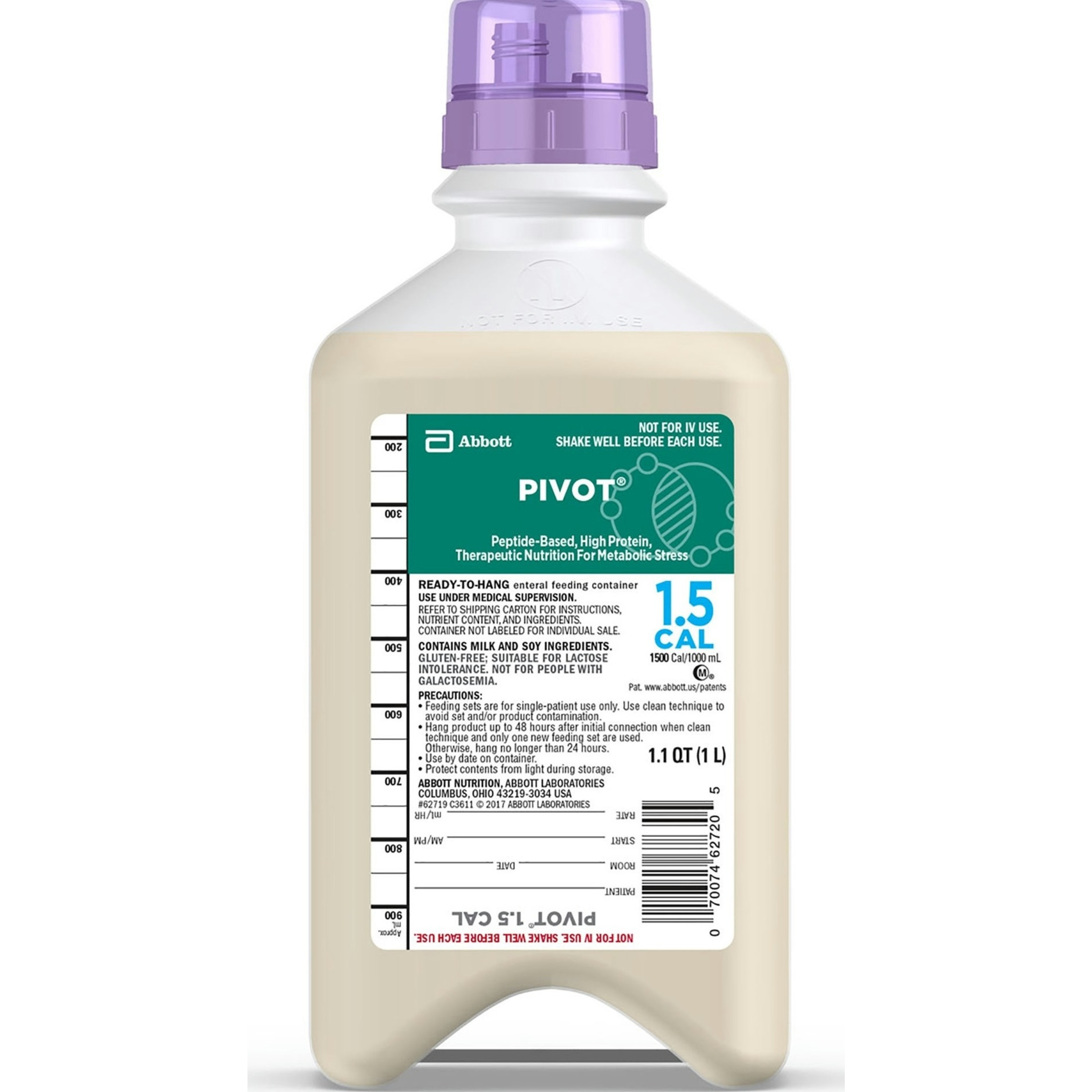Pivot 1.5 Cal Peptide-Based High Protein Therapeutic Nutrition for Metabolic Stress