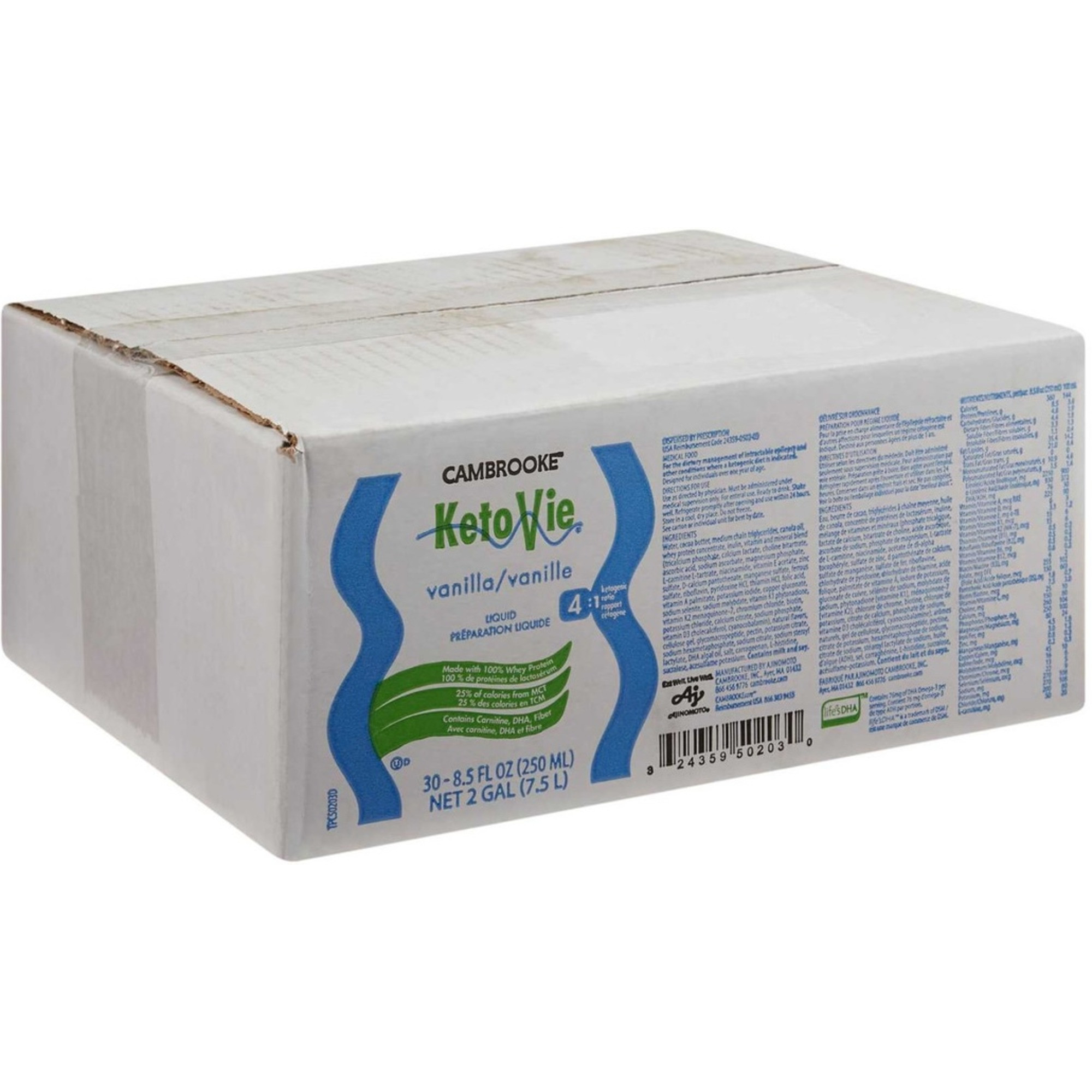 Cambrooke KetoVie Liquid Oral Supplement, Vanilla, 8.5 oz.