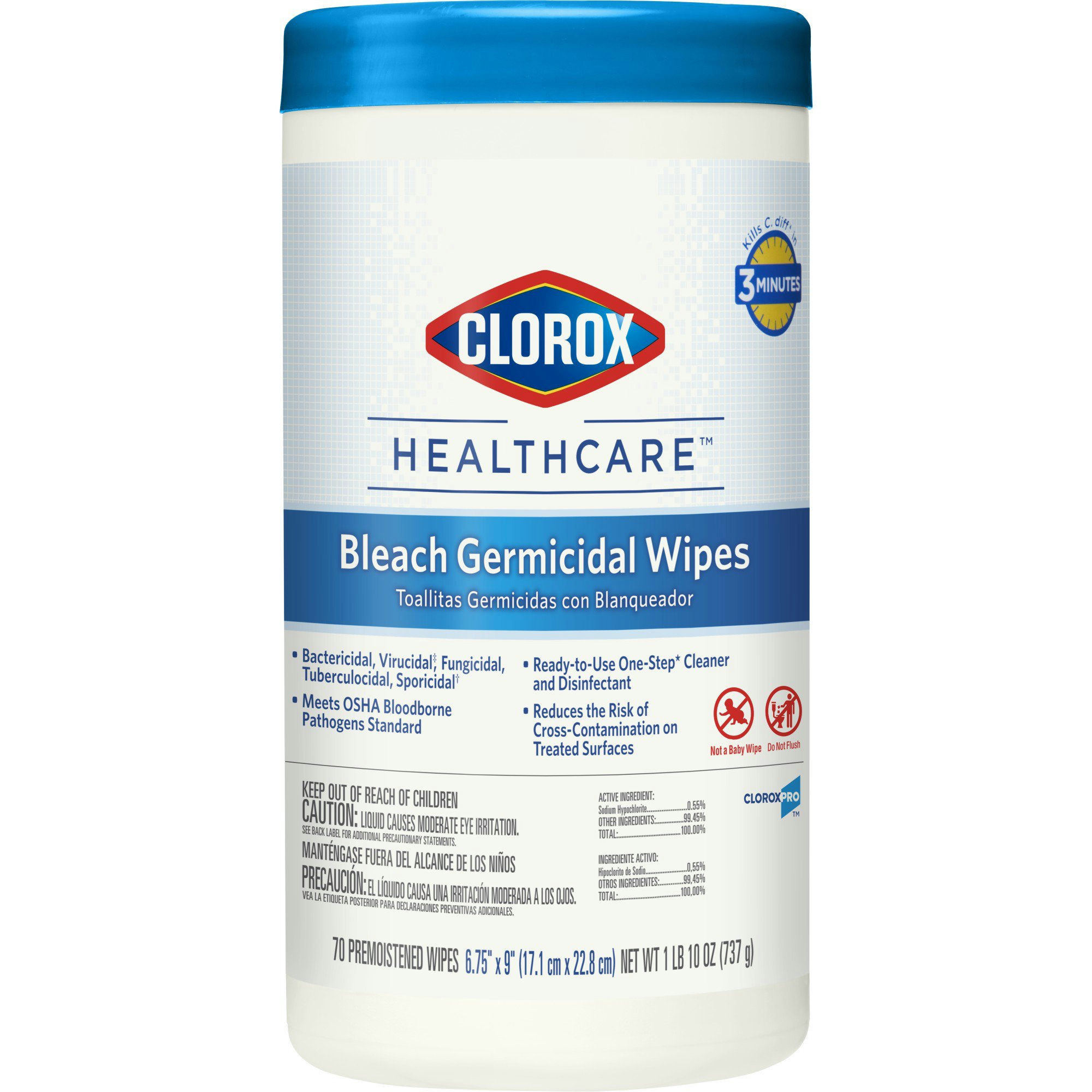 Clorox Healthcare Bleach Germicidal Wipes