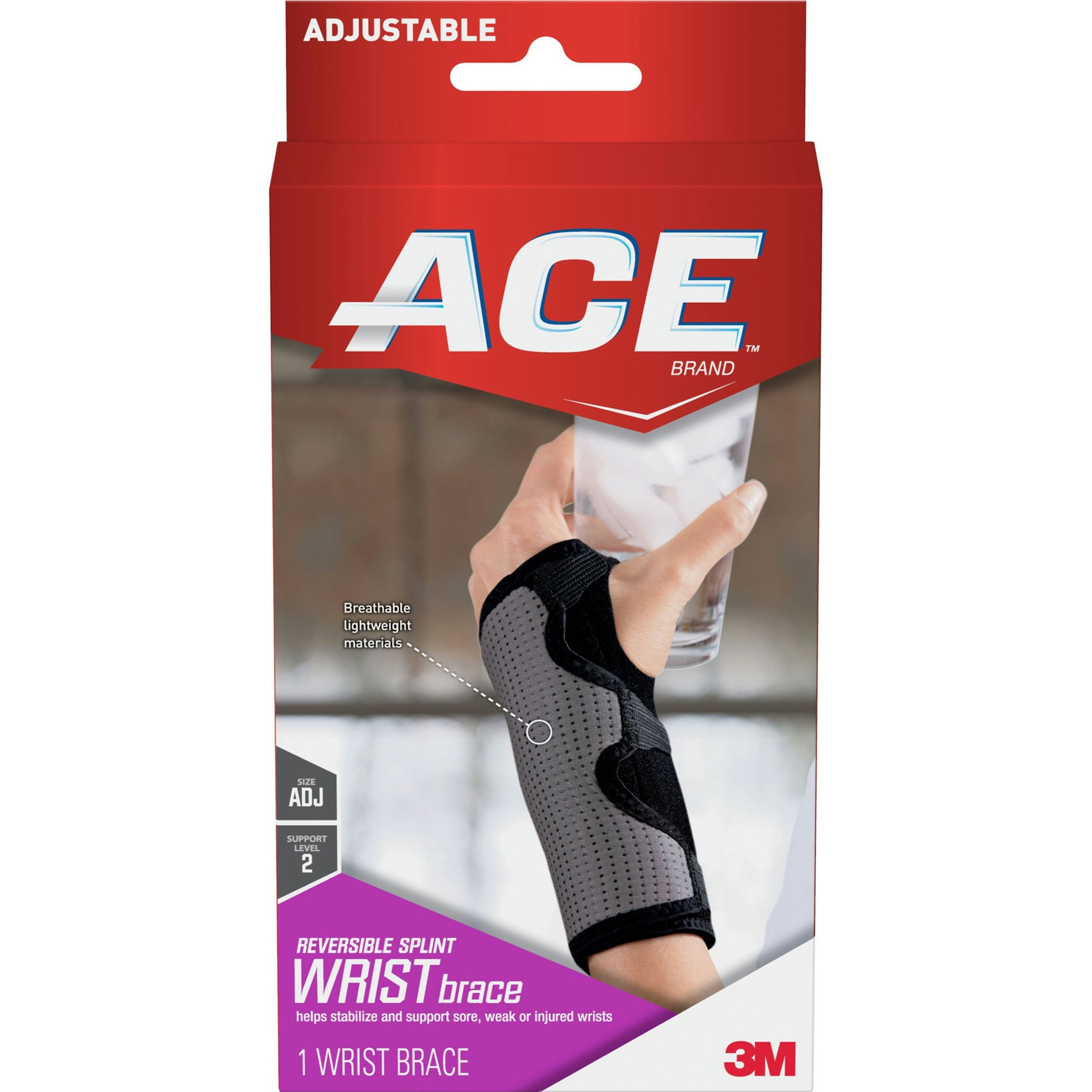 3M ACE Adjustable Reversible Splint Wrist Brace